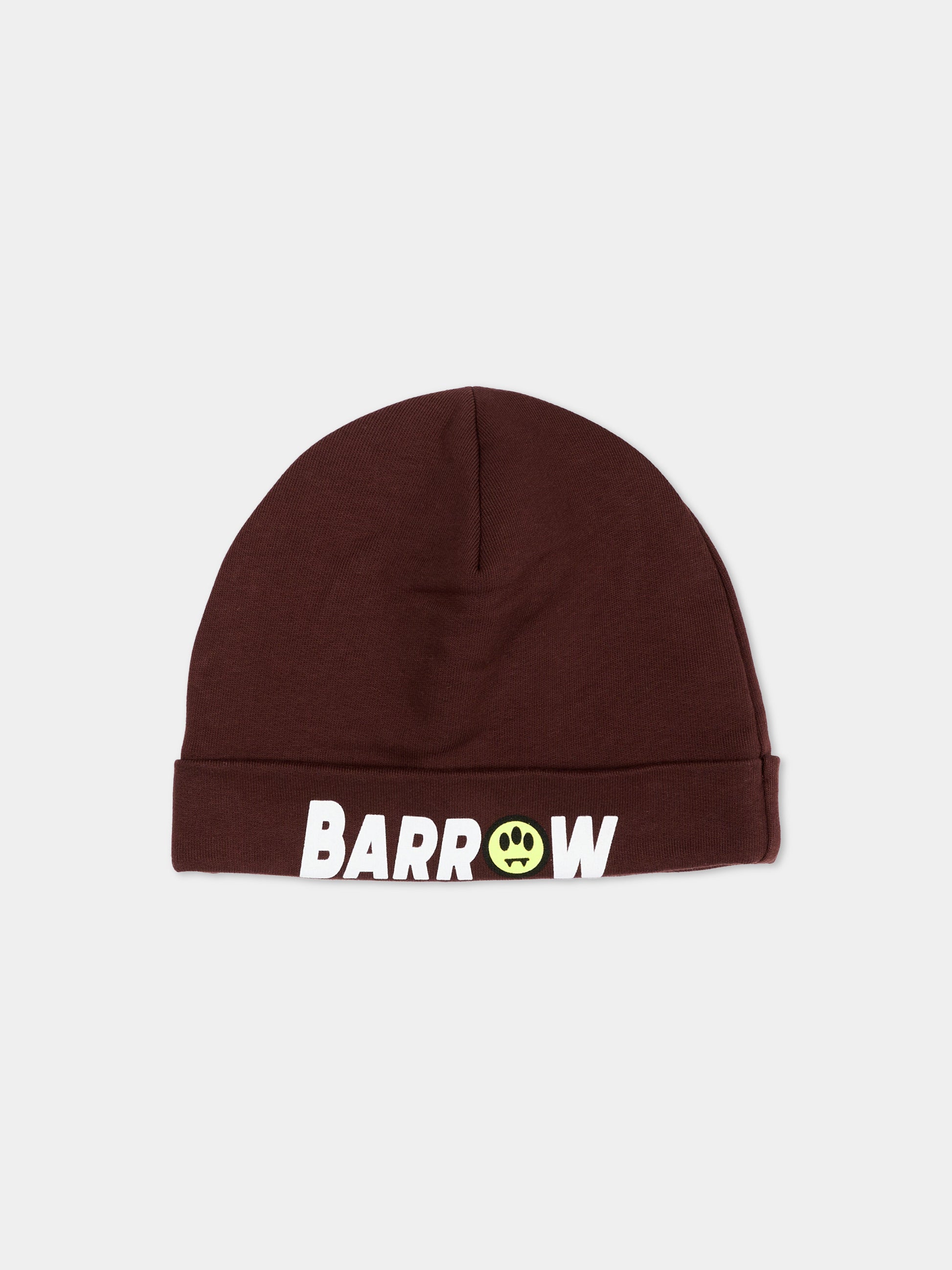 Berretto marrone per bambini con logo,Barrow,F6BKJUHT112 408