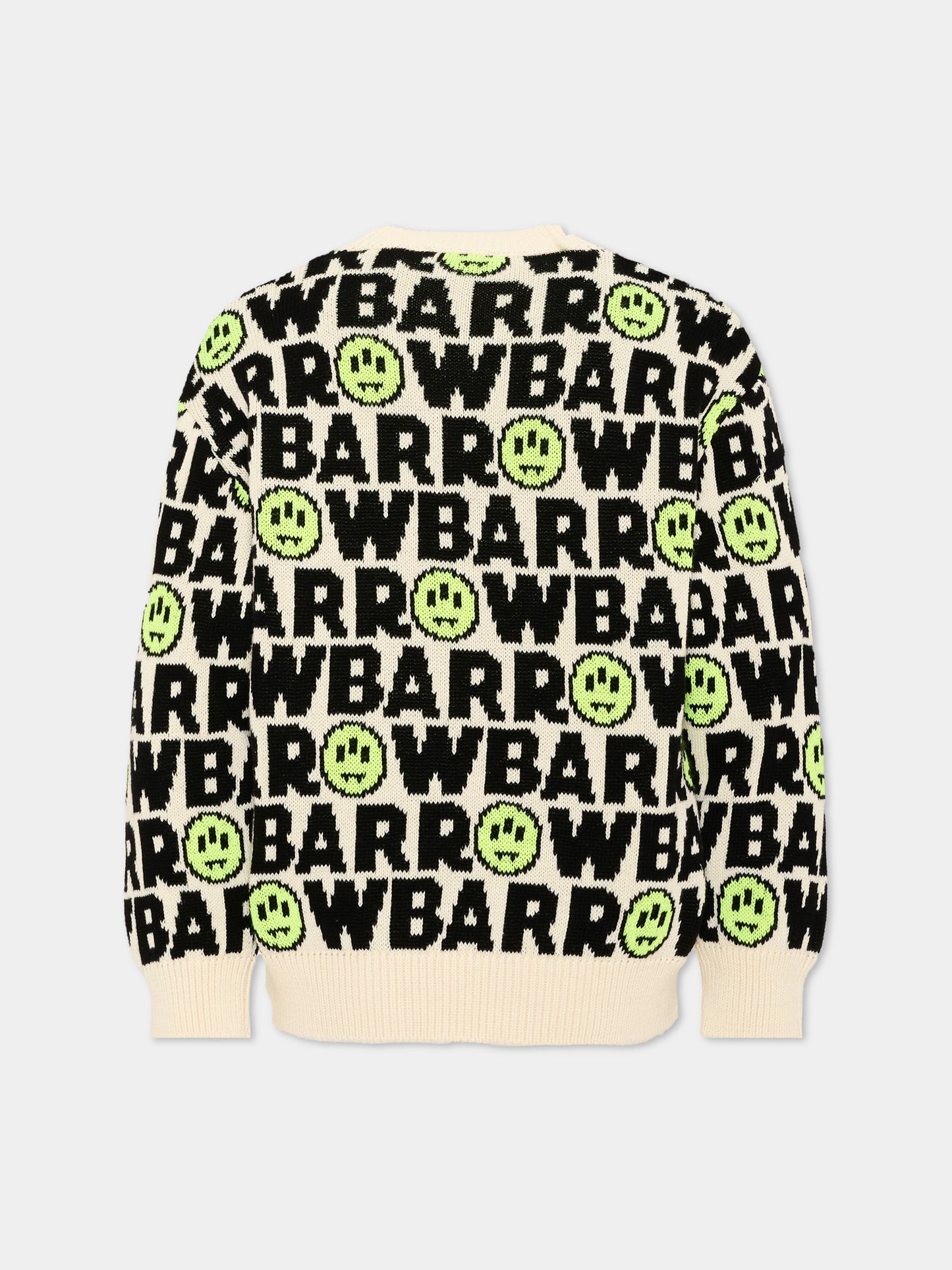 Maglione avorio per bambini con logo,Barrow,F6BKJUJP047 013