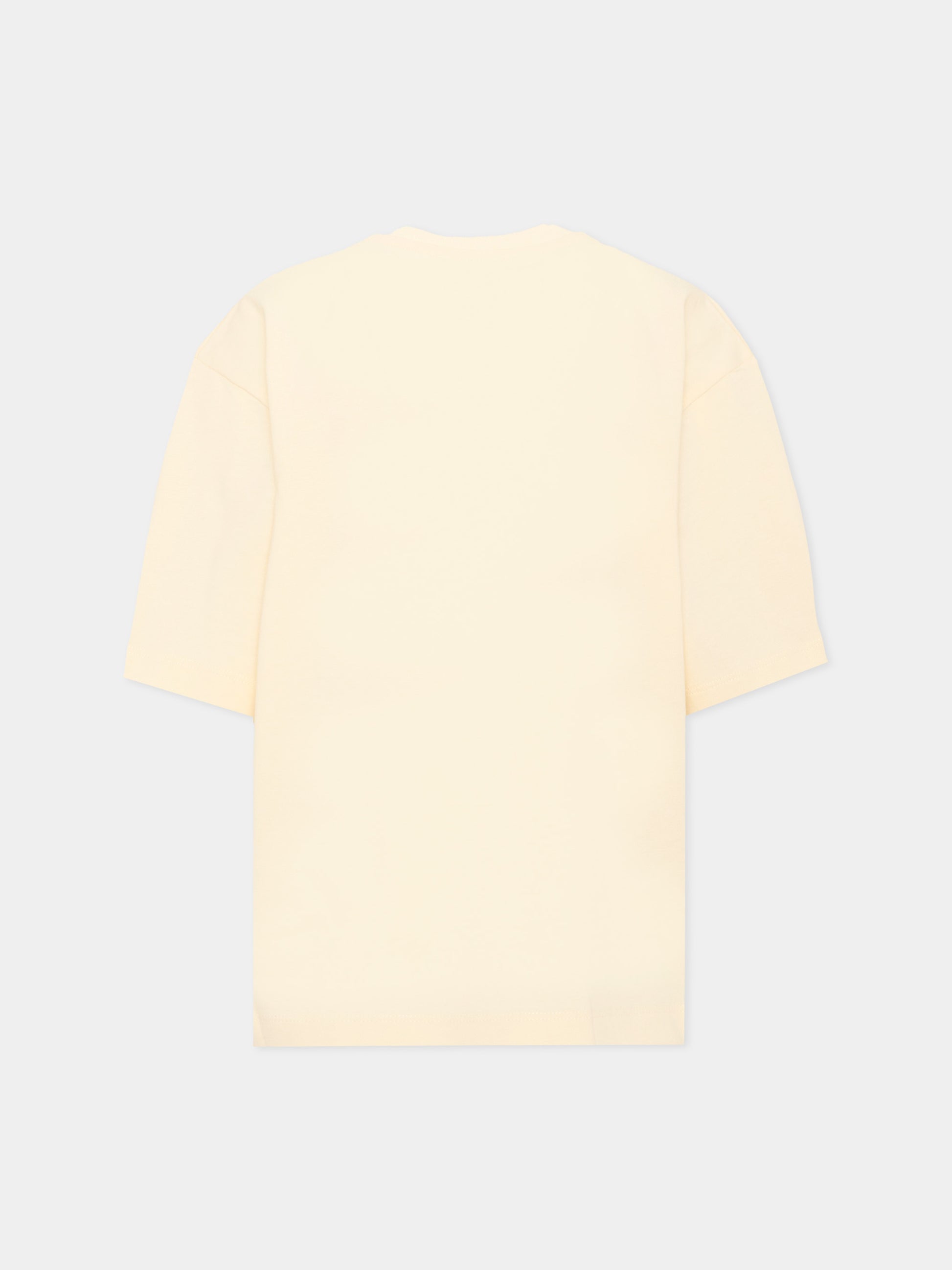 T-Shirt avorio per bambini con logo,Barrow,F6BKJUTH007 013