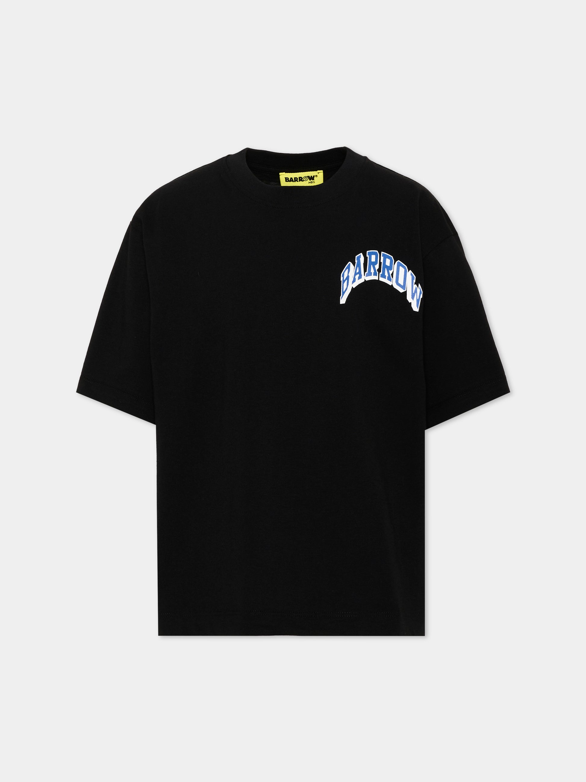 T-Shirt nera per bambini con orsetto,Barrow,F6BKJUTH095 110
