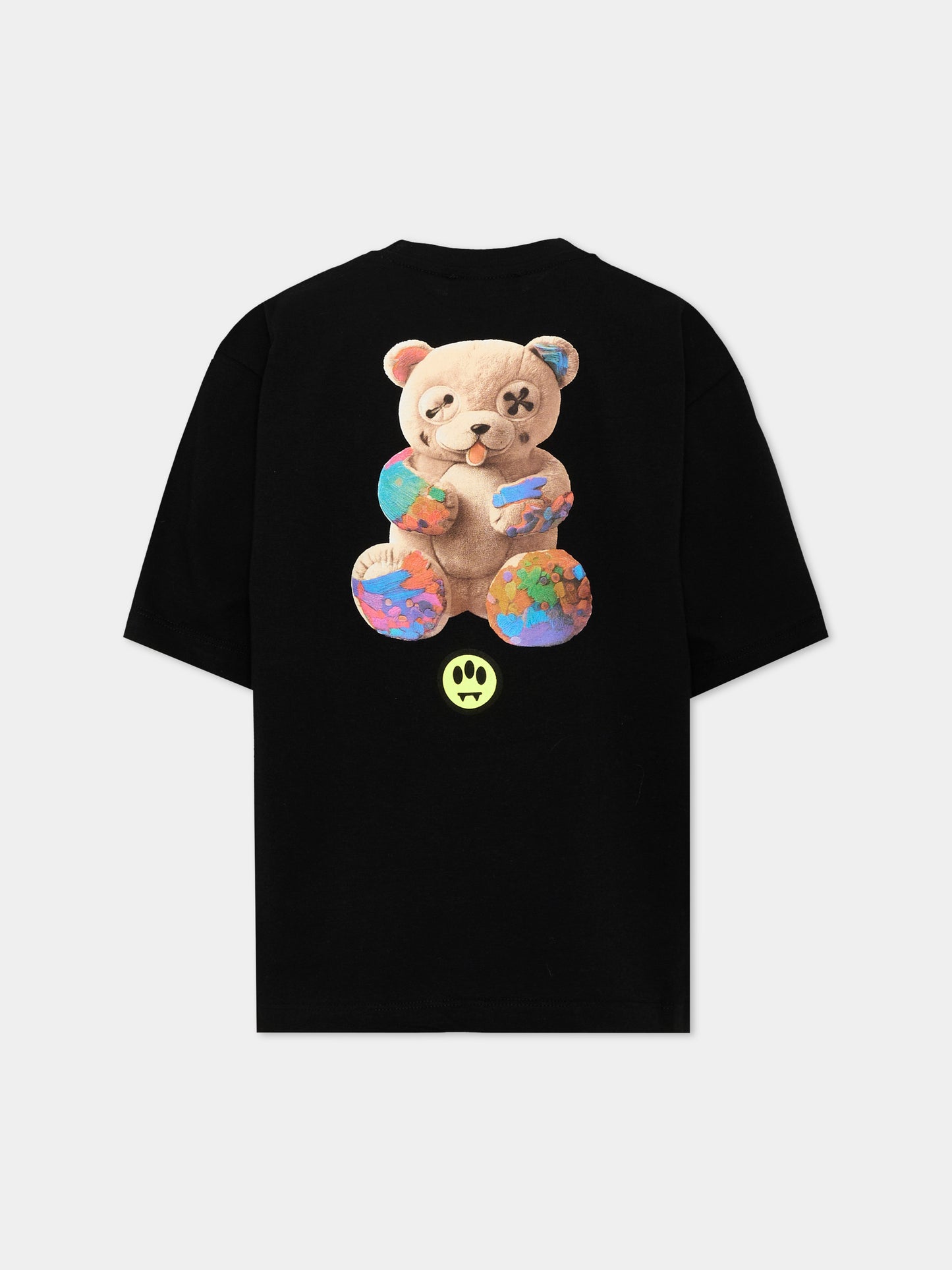 T-Shirt nera per bambini con orsetto,Barrow,F6BKJUTH095 110