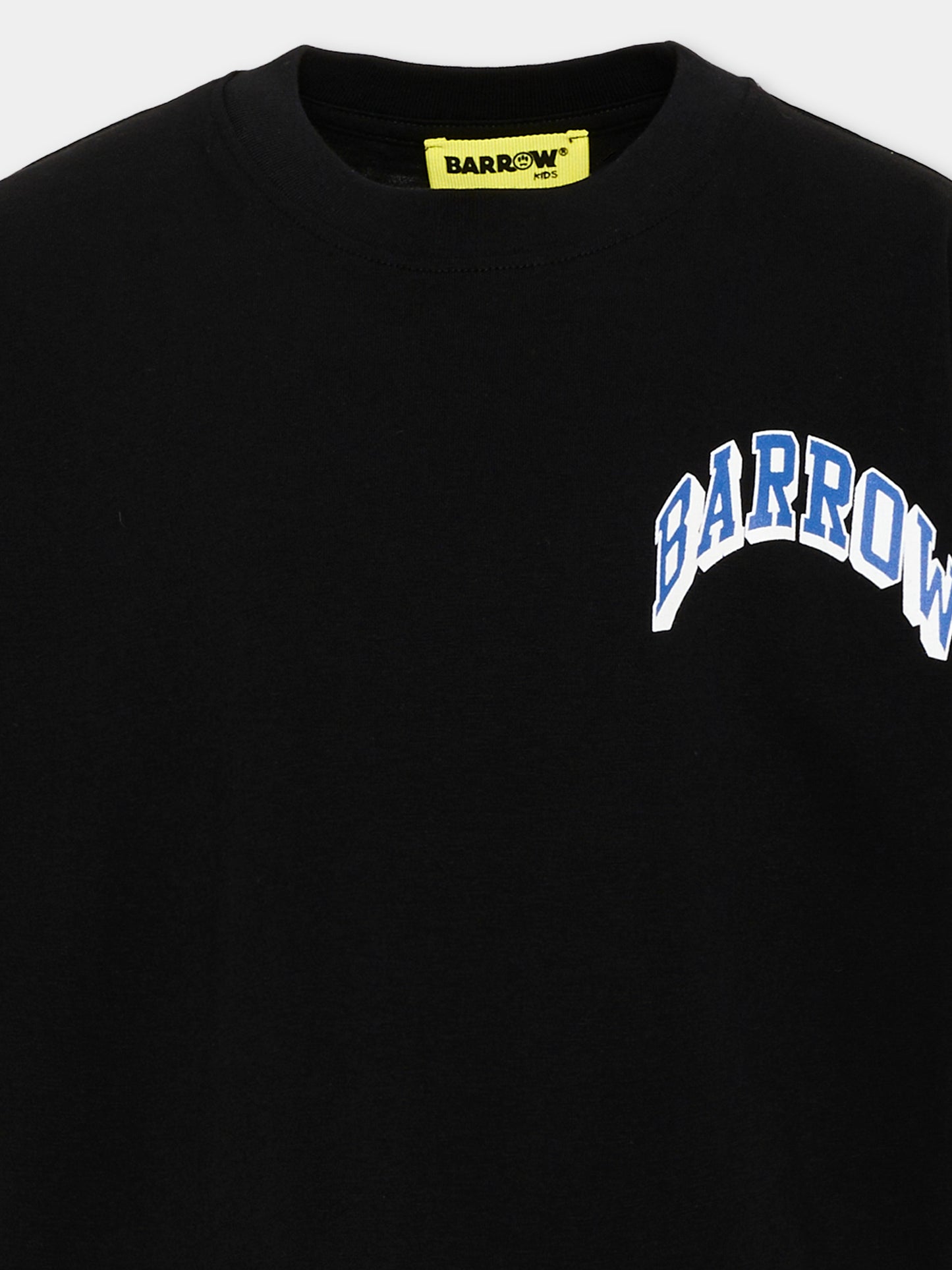 T-Shirt nera per bambini con orsetto,Barrow,F6BKJUTH095 110