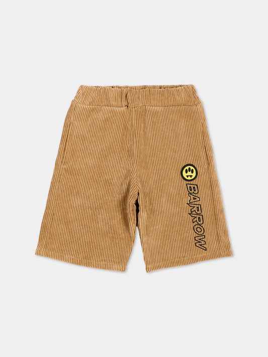 Pantaloni beige per neonato con logo,Barrow,F6BKNBPA182 413