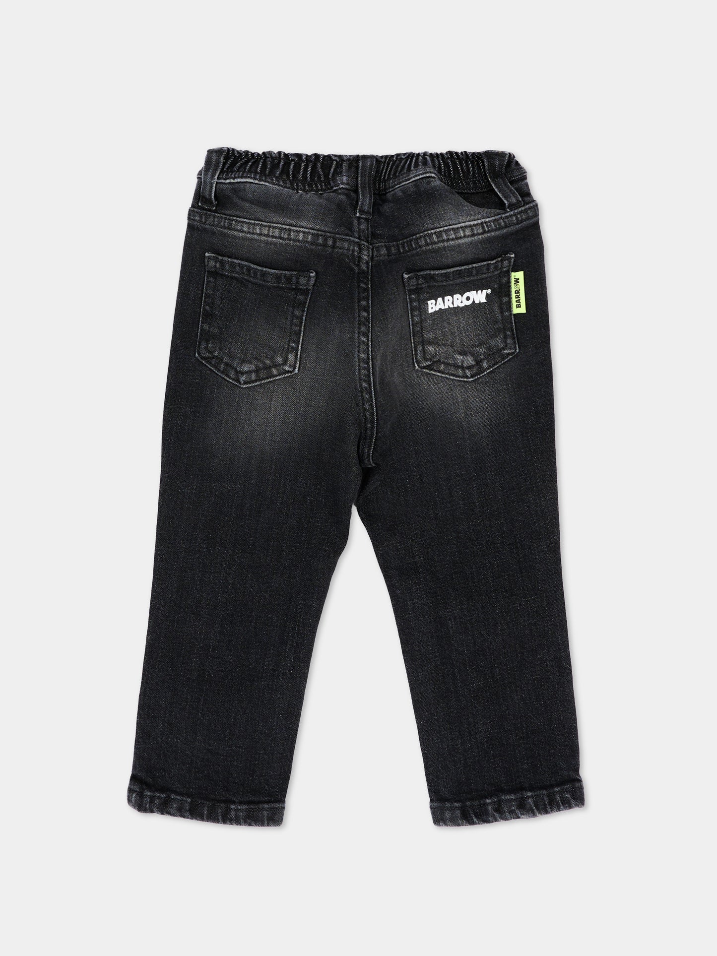 Jeans nero per neonati con logo,Barrow,F6BKUNDP193 411
