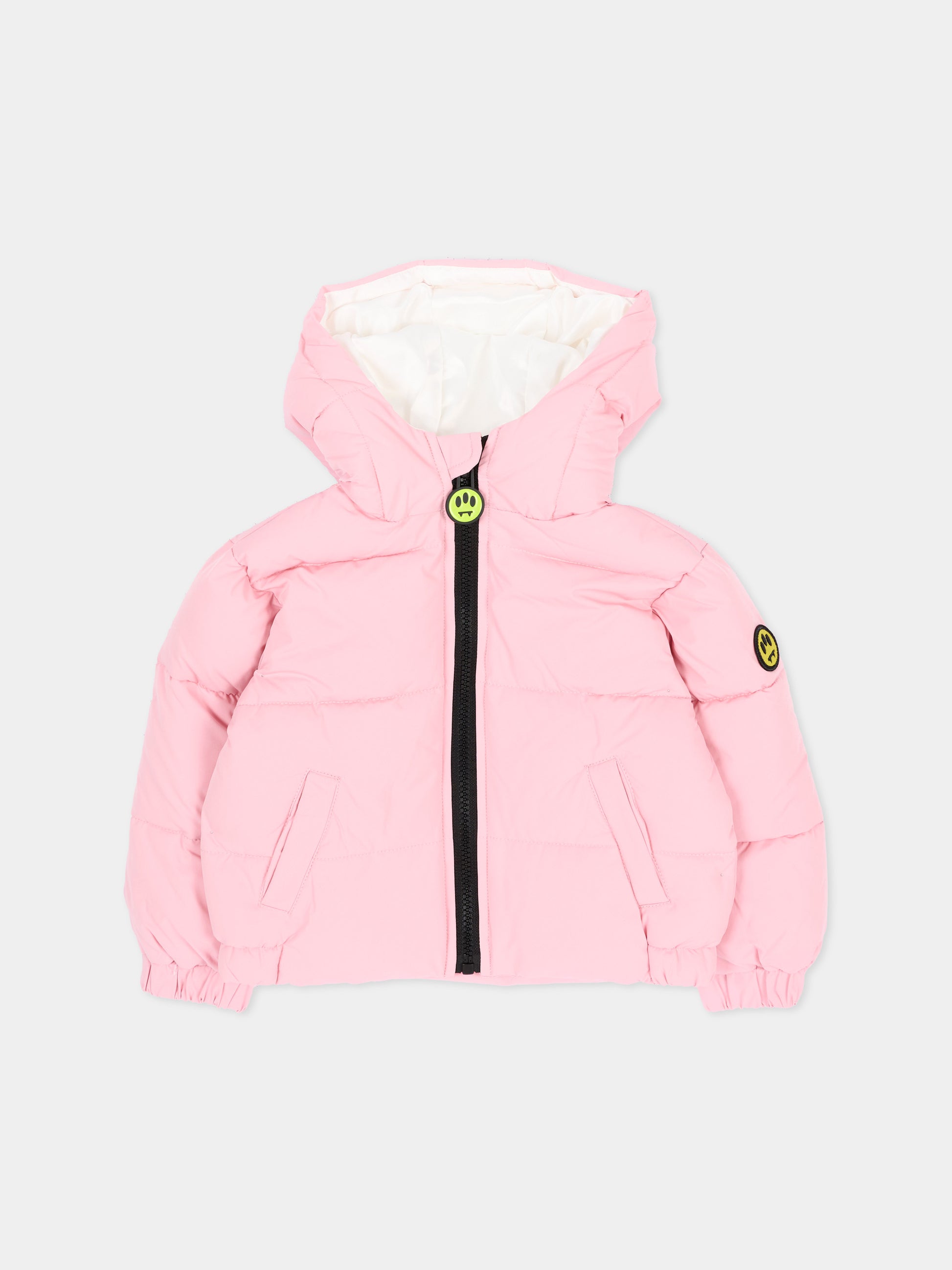 Piumino rosa per neonata con logo,Barrow,F6BKUNPF192 409