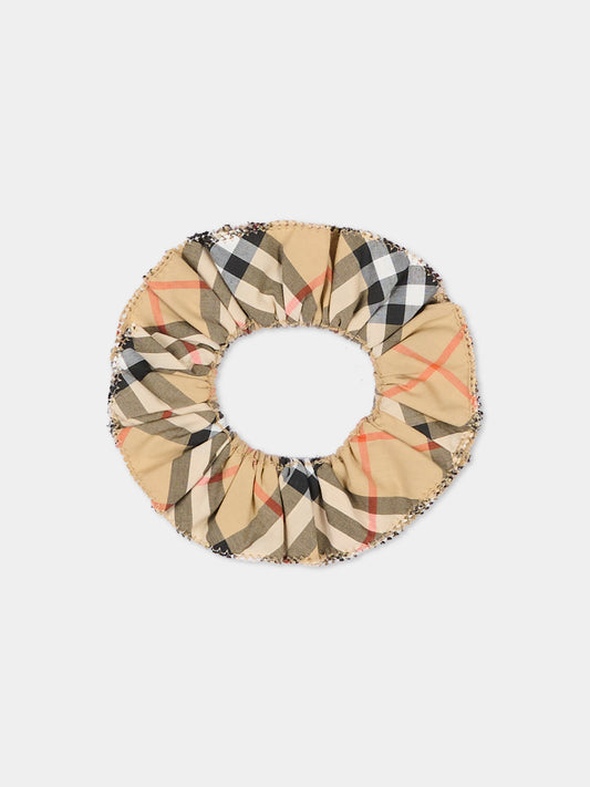 Elastico beige per bambina check vintage,Burberry Kids,8126025 B9368