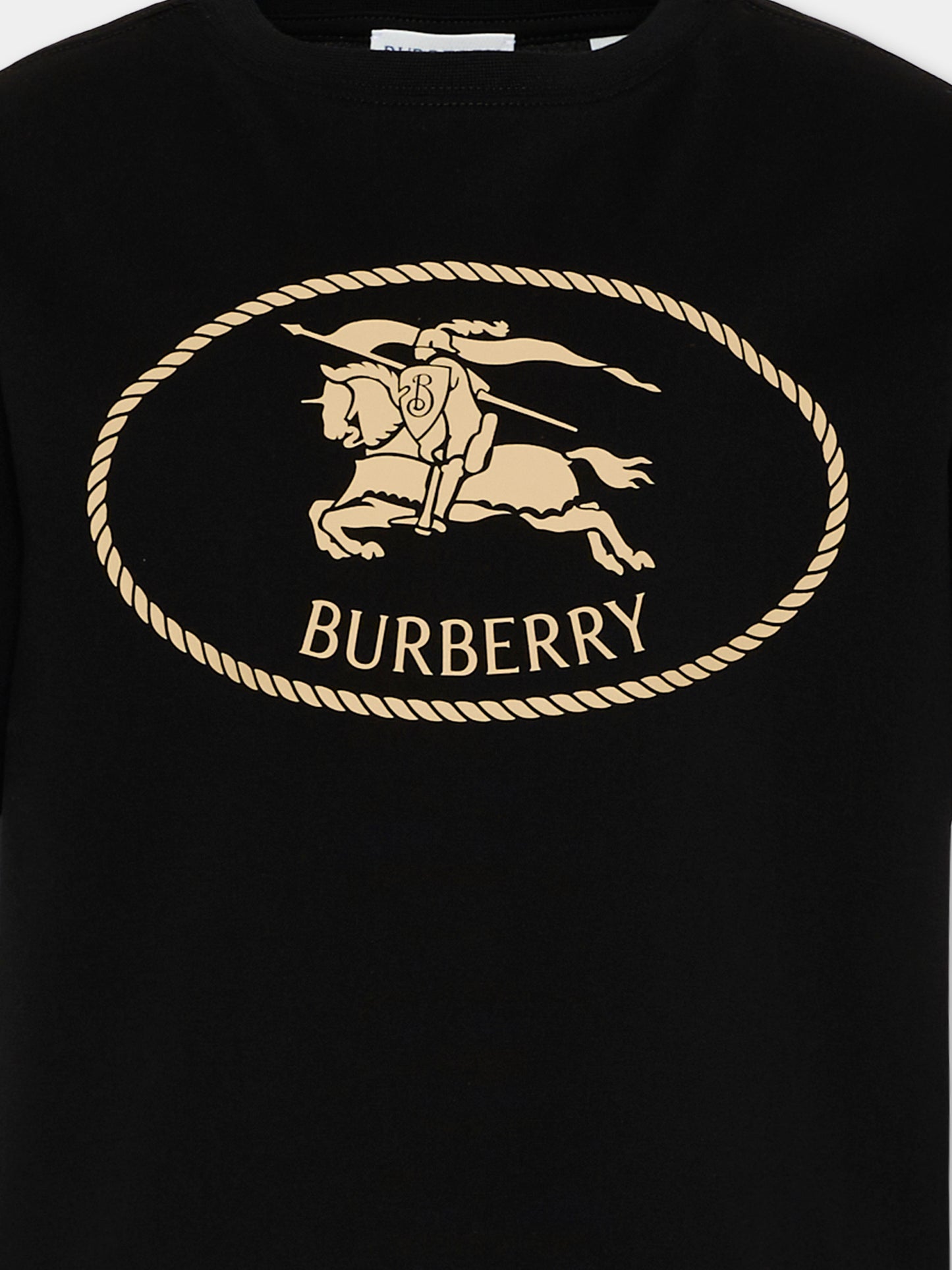 Black T-shirt for Kids with logo