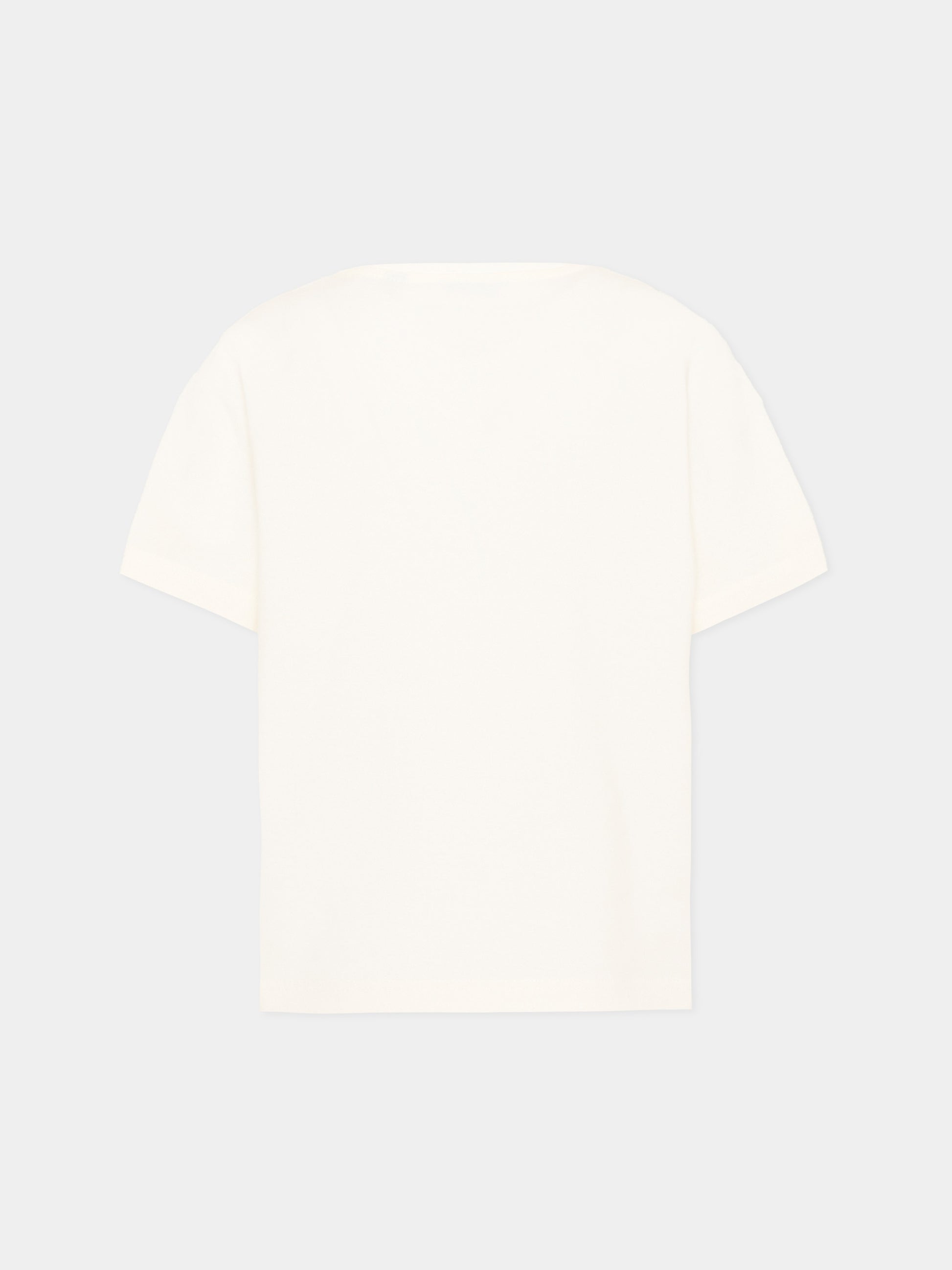 T-Shirt avorio per bambina con logo,Burberry Kids,8126581 A2014