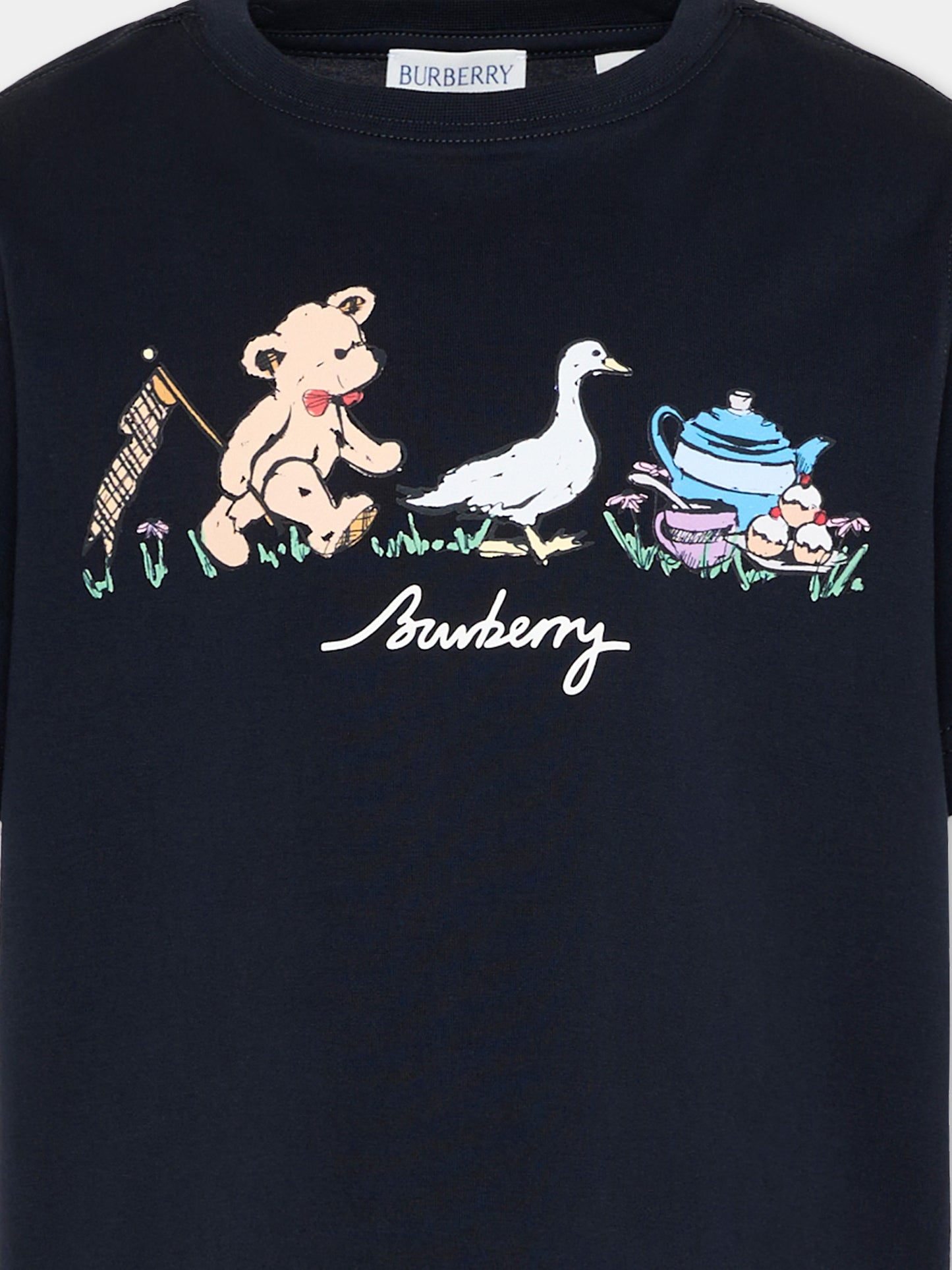 Blue T-Shirt for Kids with logo