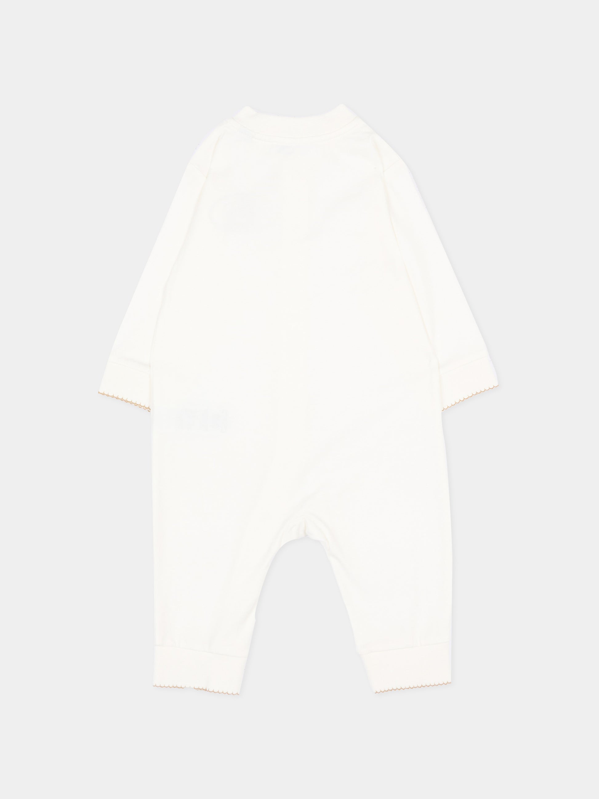 Tutina avorio per neonati con cavaliere equestre,Burberry Kids,8125975 B7078