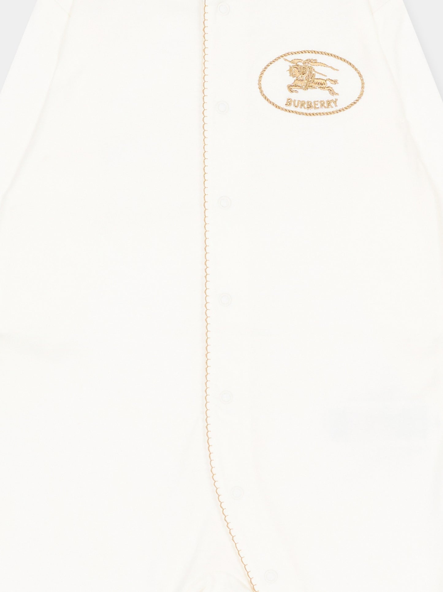 Tutina avorio per neonati con cavaliere equestre,Burberry Kids,8125975 B7078