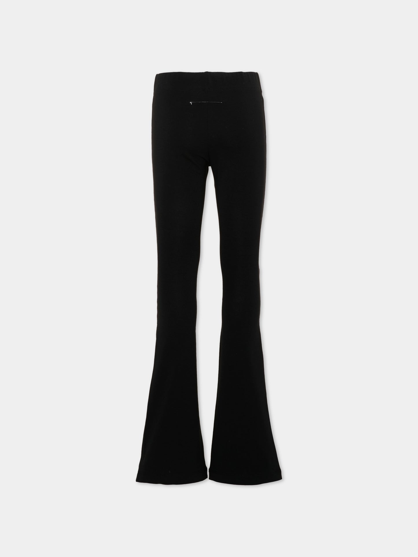 Leggings nero per bambina con logo,Mm6 Maison Margiela,M60699 MM06L M6900