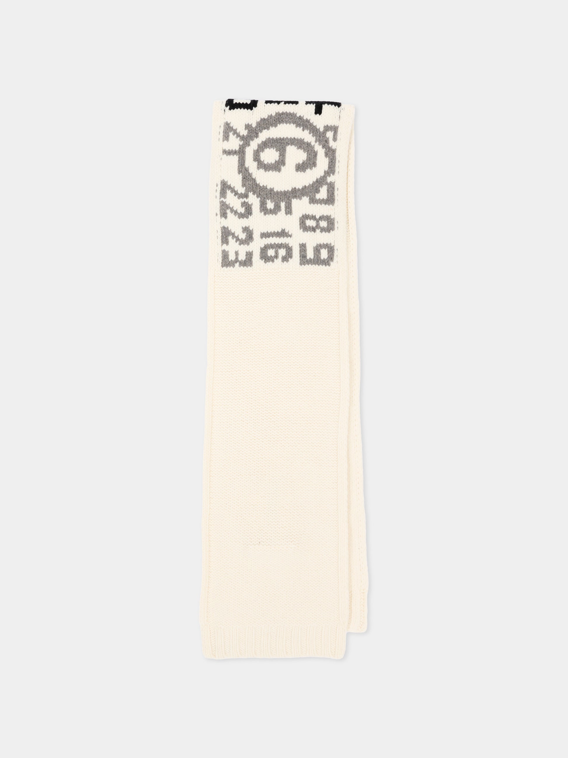 Sciarpa avorio per bambini jacquard,Mm6 Maison Margiela,M61052 MM08V M6101