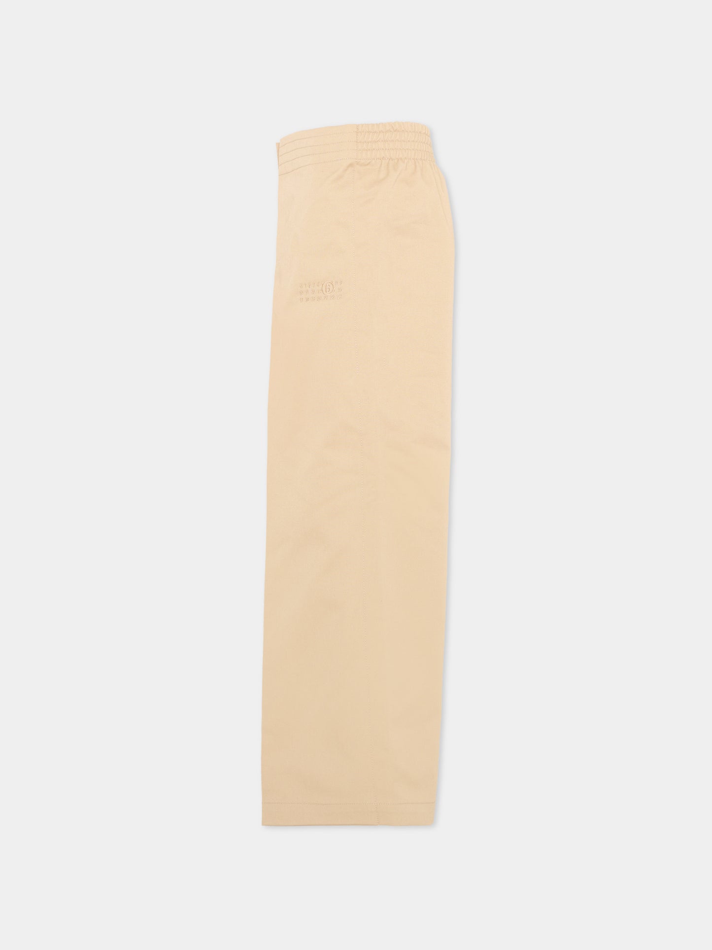 Pantaloni sportivi beige per bambini con logo,Mm6 Maison Margiela,M61100 MM08H M6712