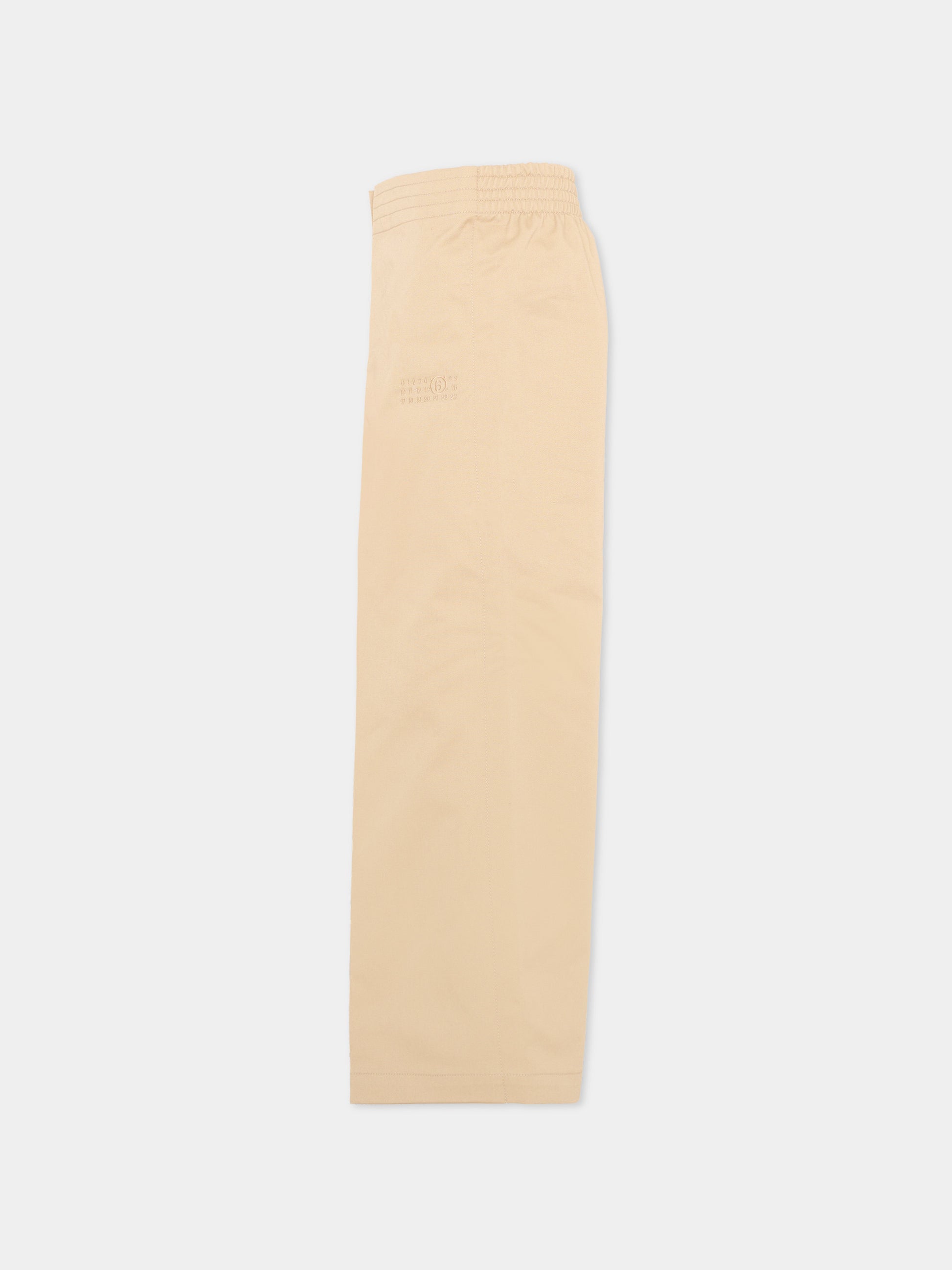 Pantaloni sportivi beige per bambini con logo,Mm6 Maison Margiela,M61100 MM08H M6712