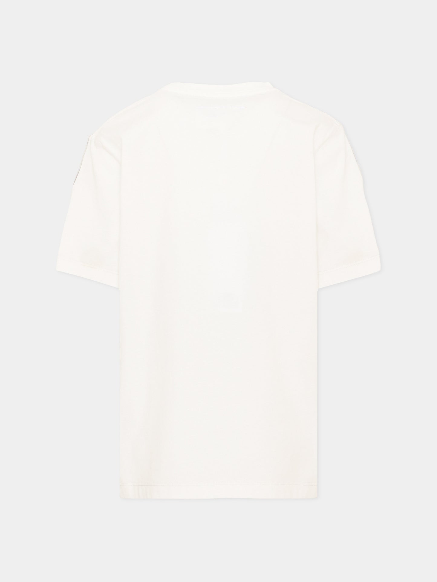 T-Shirt argento per bambini con logo,Mm6 Maison Margiela,M61144 MM02Y M6912