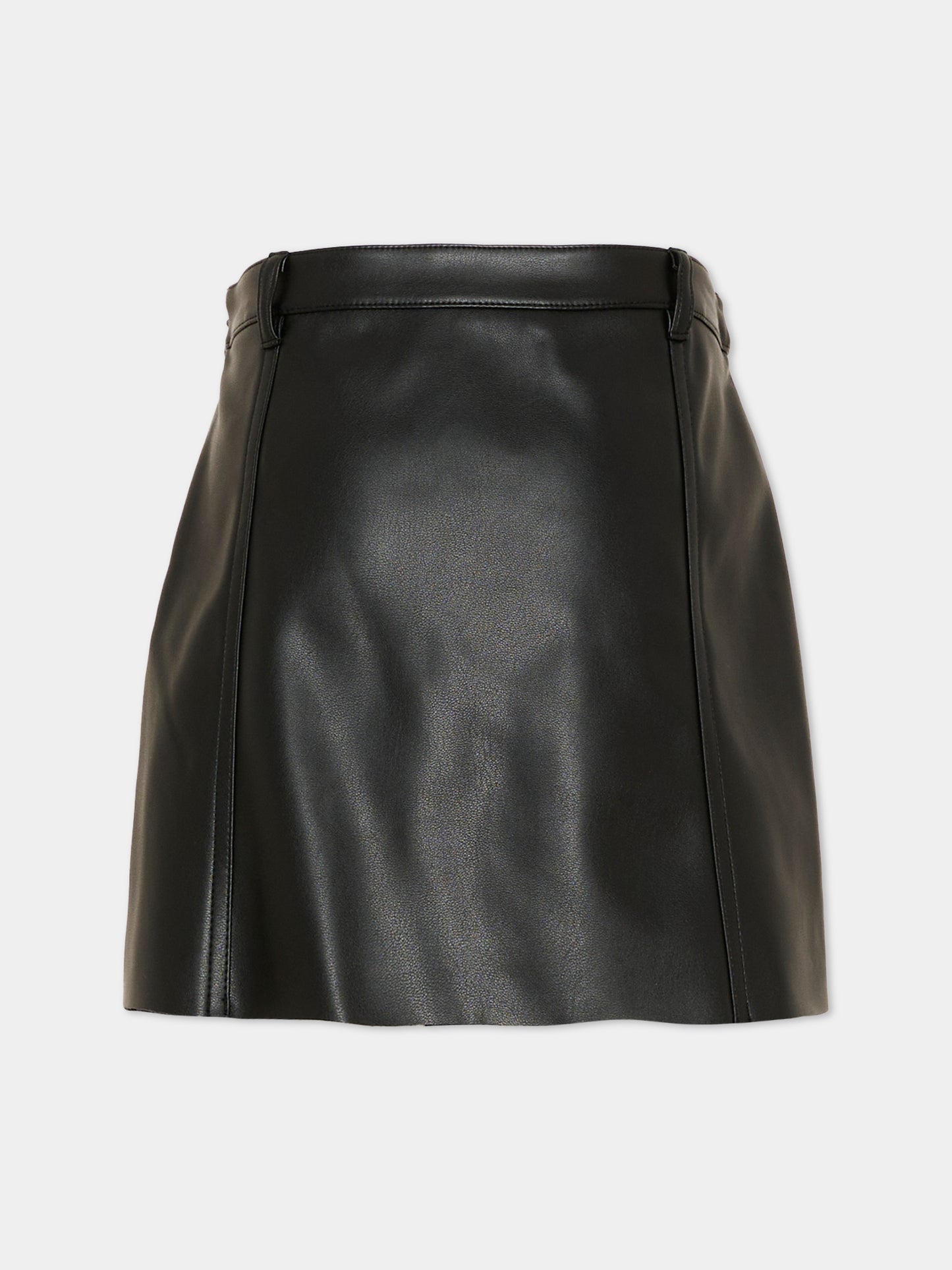Gonna in similpelle nera per bambina con logo,Marni Kids,M01860 M00W2 0M900