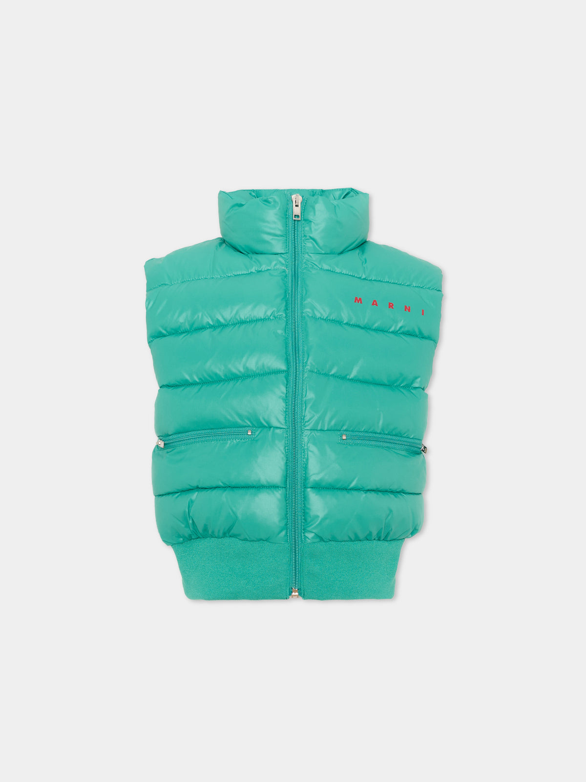 Gilet verde per bambino con logo,Marni Kids,M01935 M00XJ 0M545