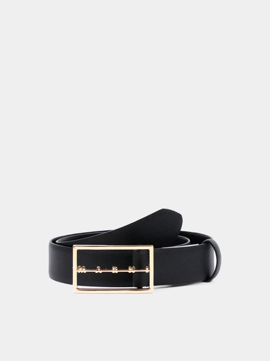 Cintura nera per bambina con logo,Marni Kids,M01997 M00YE 0M900