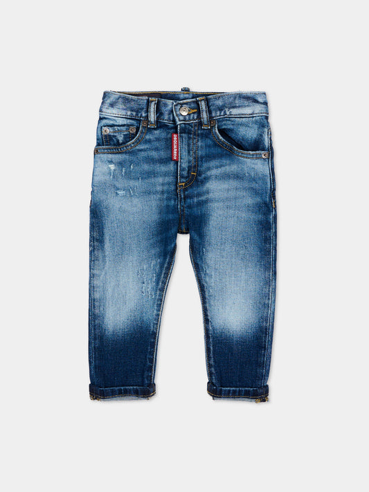Jeans denim per neonato con logo,Dsquared2,DQ01TC D0AHR DQ01