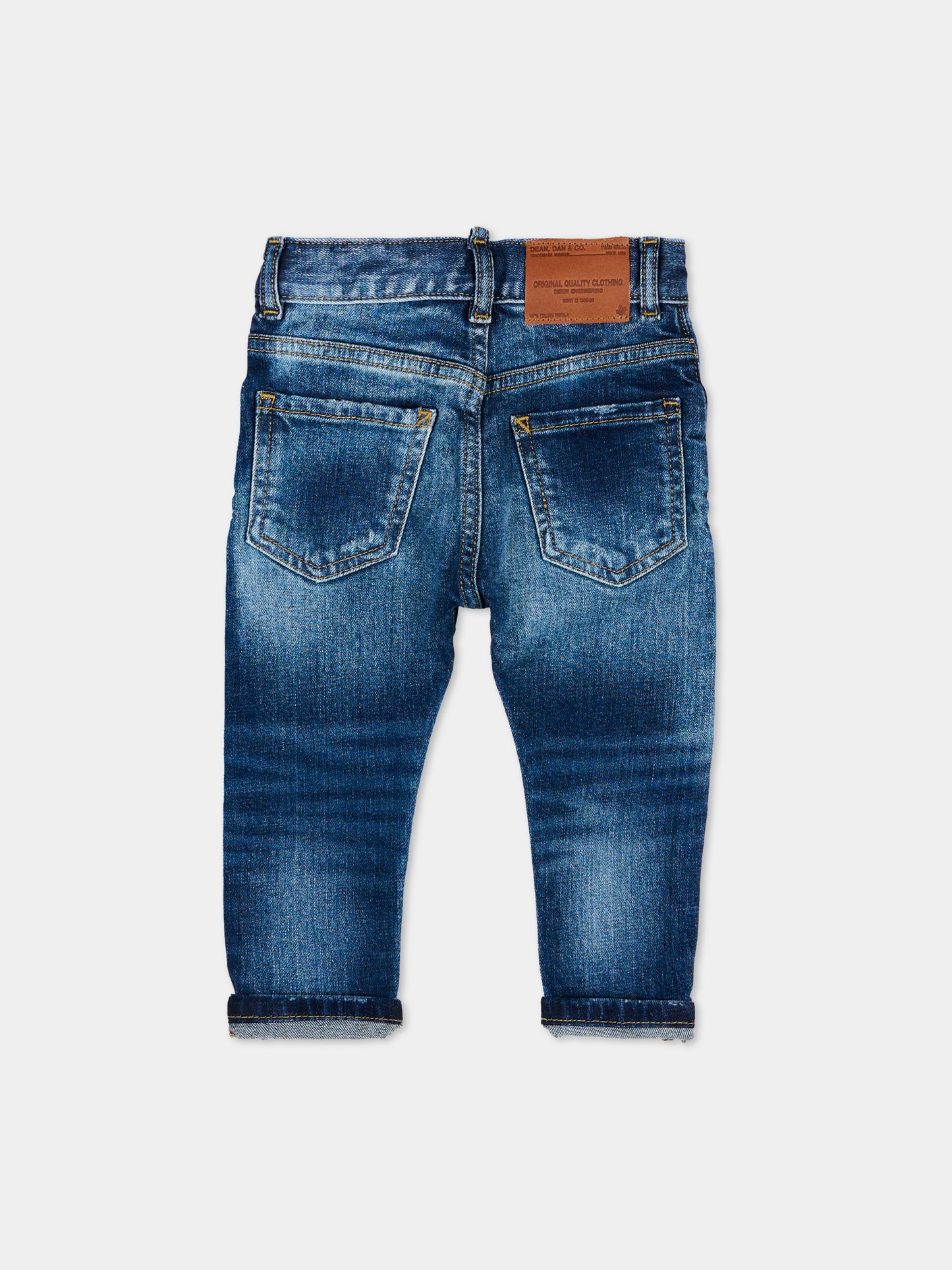 Jeans denim per neonato con logo,Dsquared2,DQ01TC D0AHR DQ01