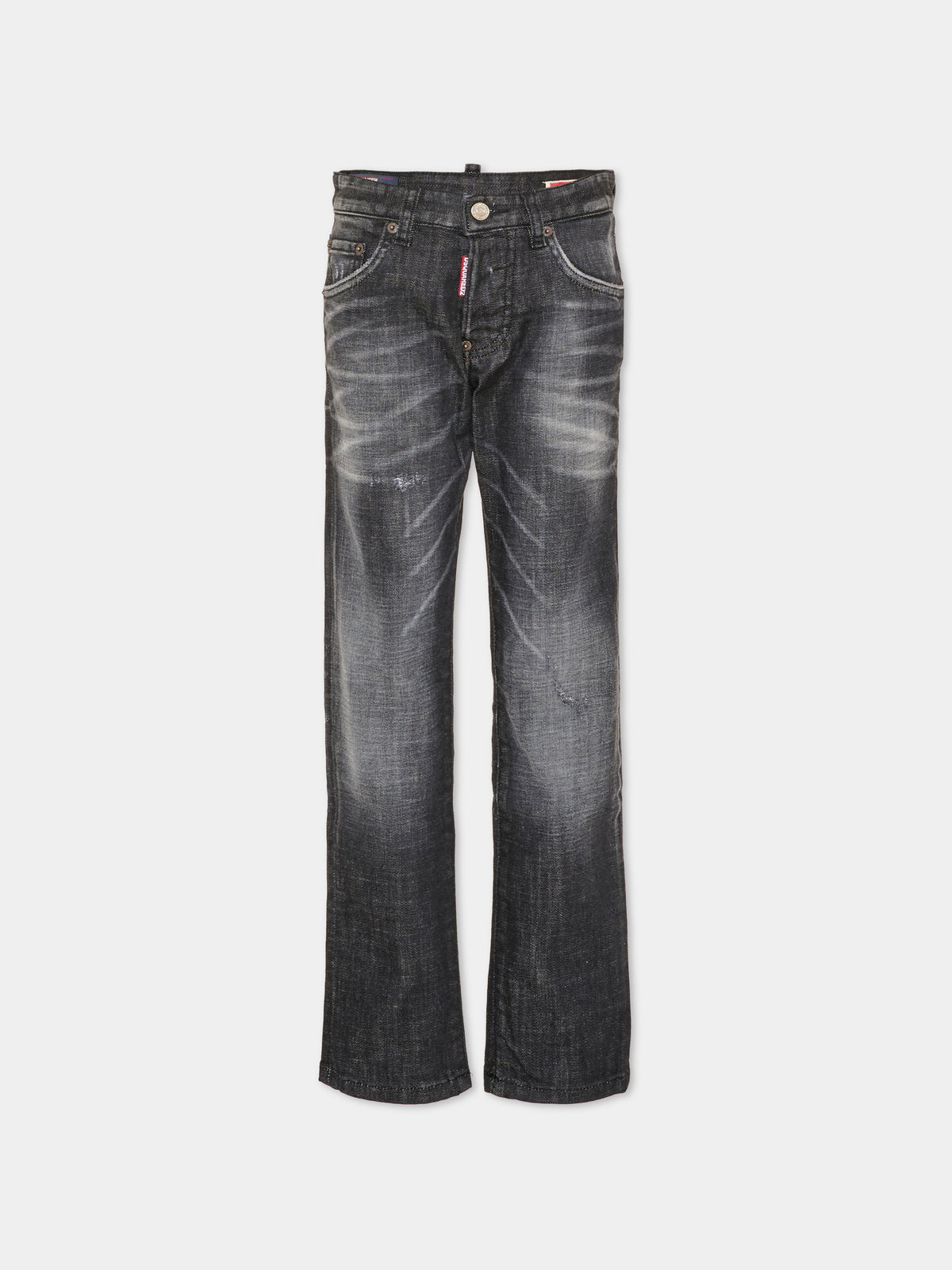 Jeans nero per bambino 5 tasche,Dsquared2,DQ0731 D0ABS DQ02