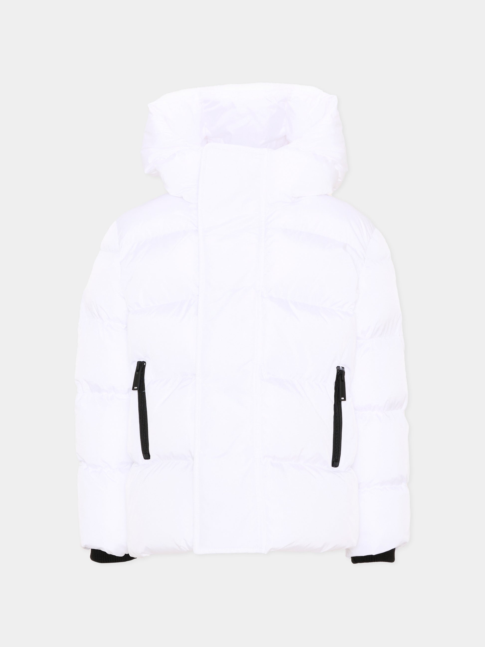 Piumino bianco per bambini con logo,Dsquared2,DQ1090 D00BN DQ100