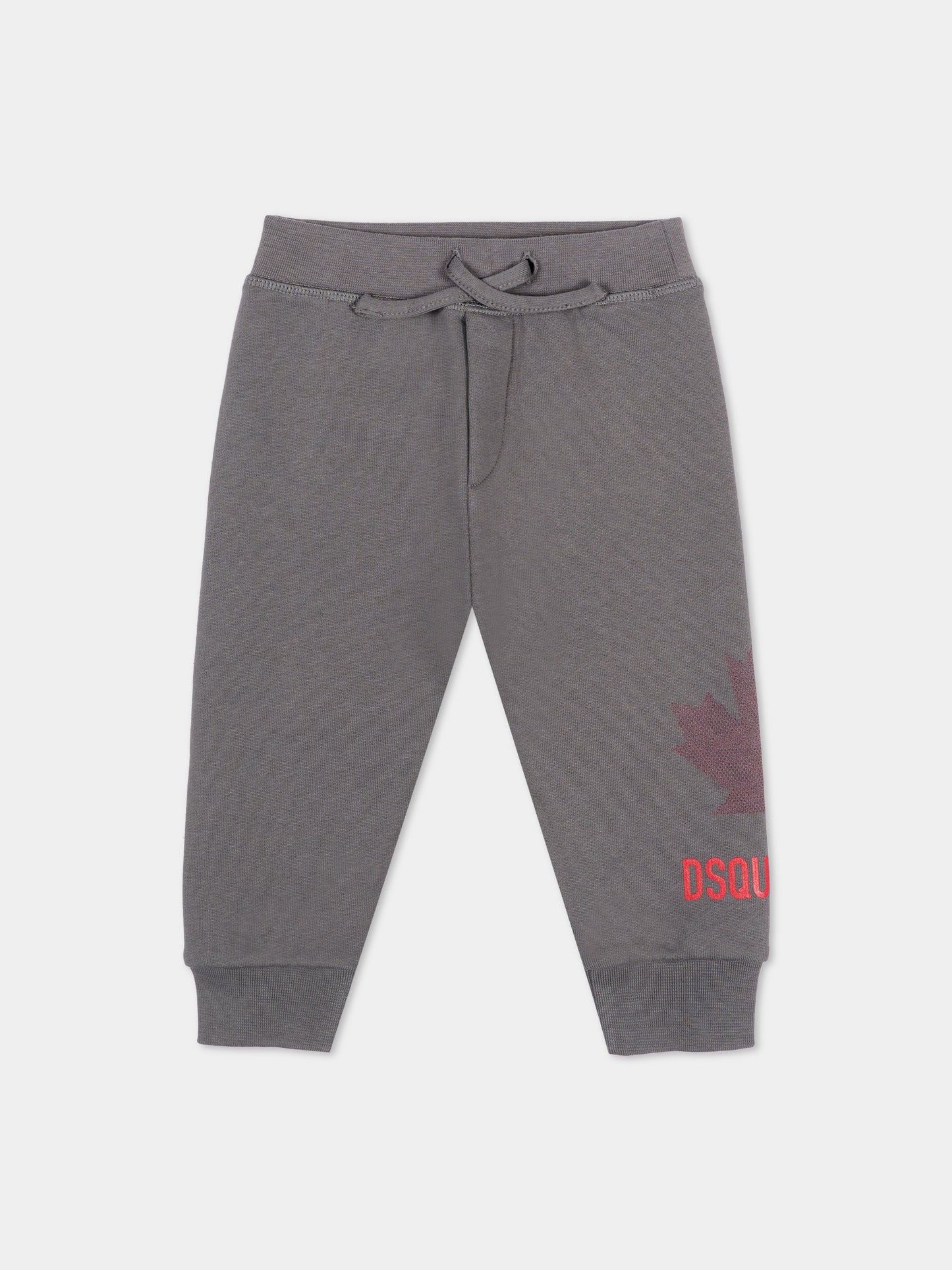Pantaloni sportivi grigi per neonati con logo,Dsquared2,DQ3505 D0AJ6 DQ913