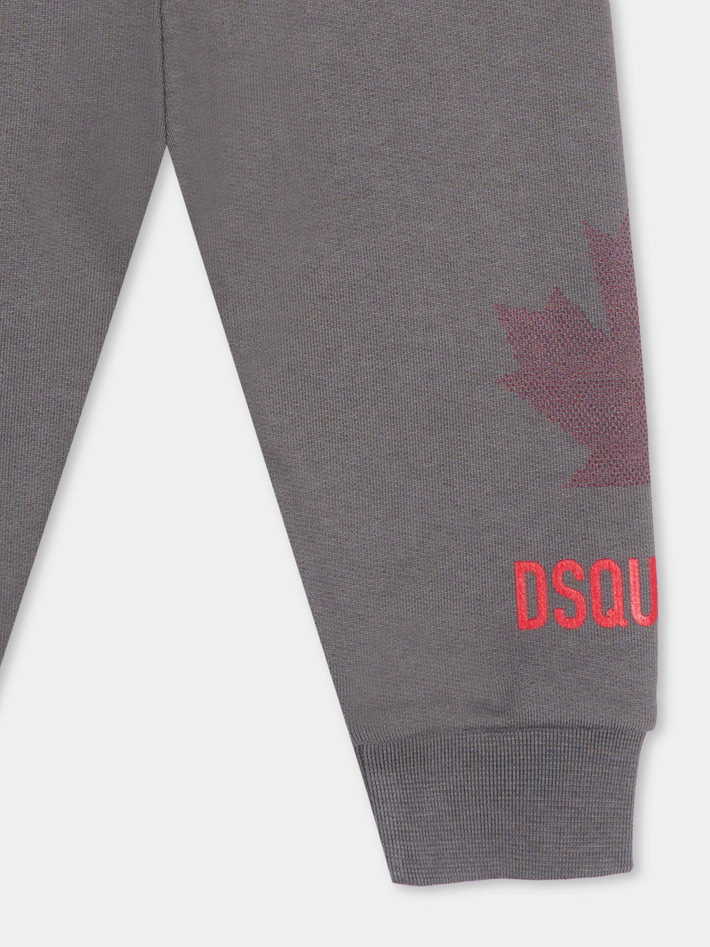 Pantaloni sportivi grigi per neonati con logo,Dsquared2,DQ3505 D0AJ6 DQ913