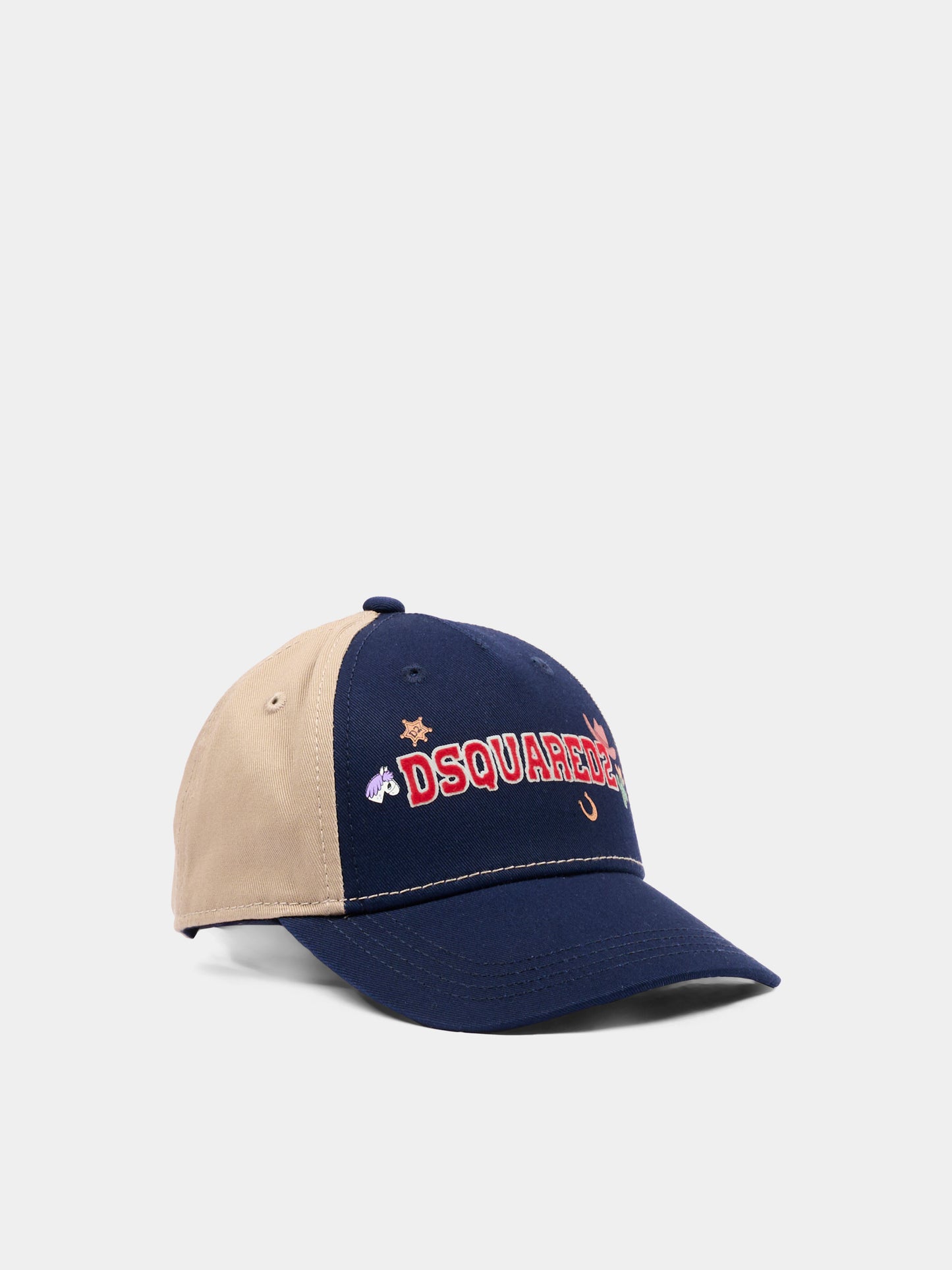 Cappello multicolor per bambino con logo,Dsquared2,DQ3525 D00YT DQ864