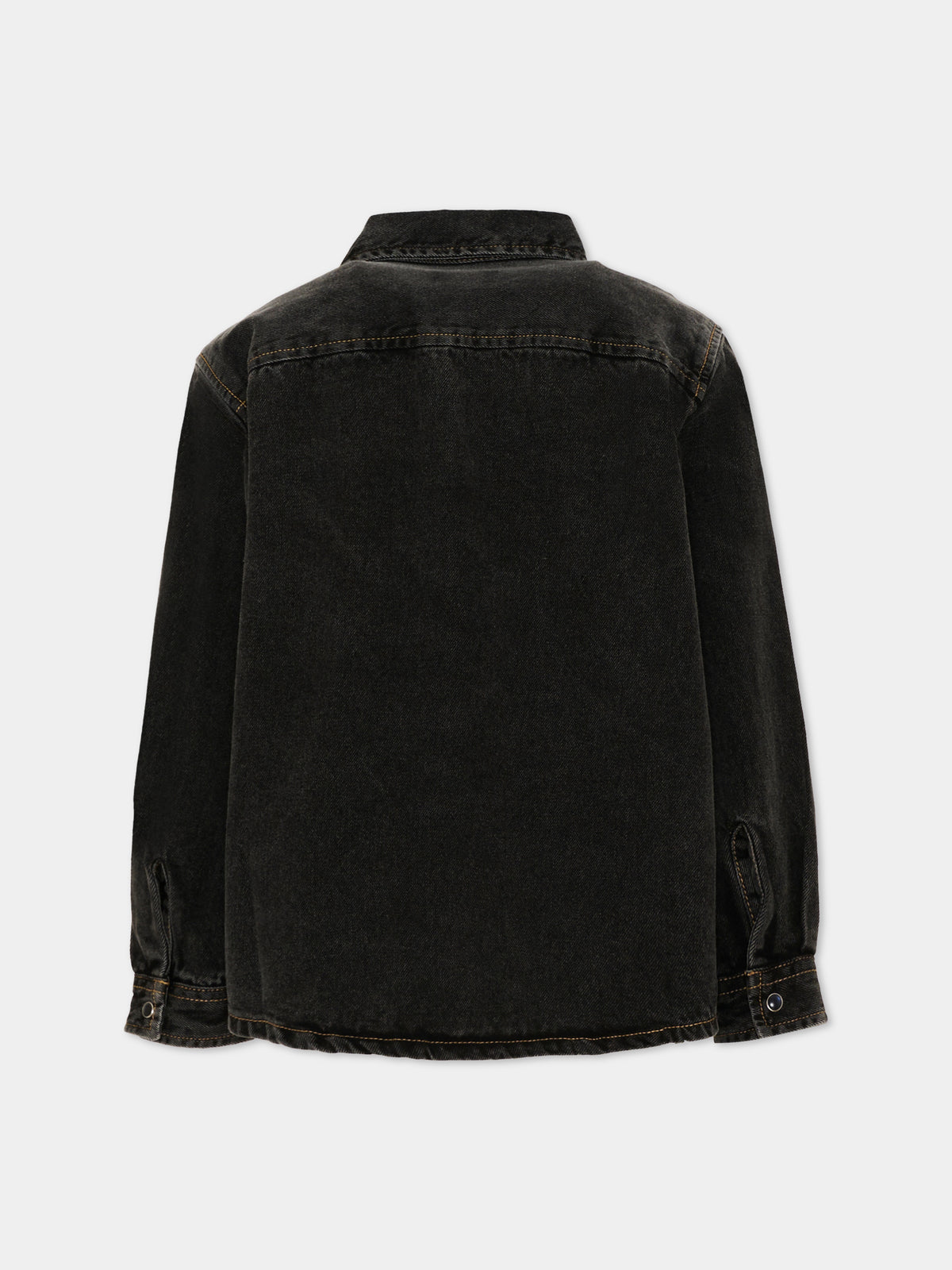 Camicia a manica lunga nera in denim per bambino,Diesel,J01330 KXBU6 K02