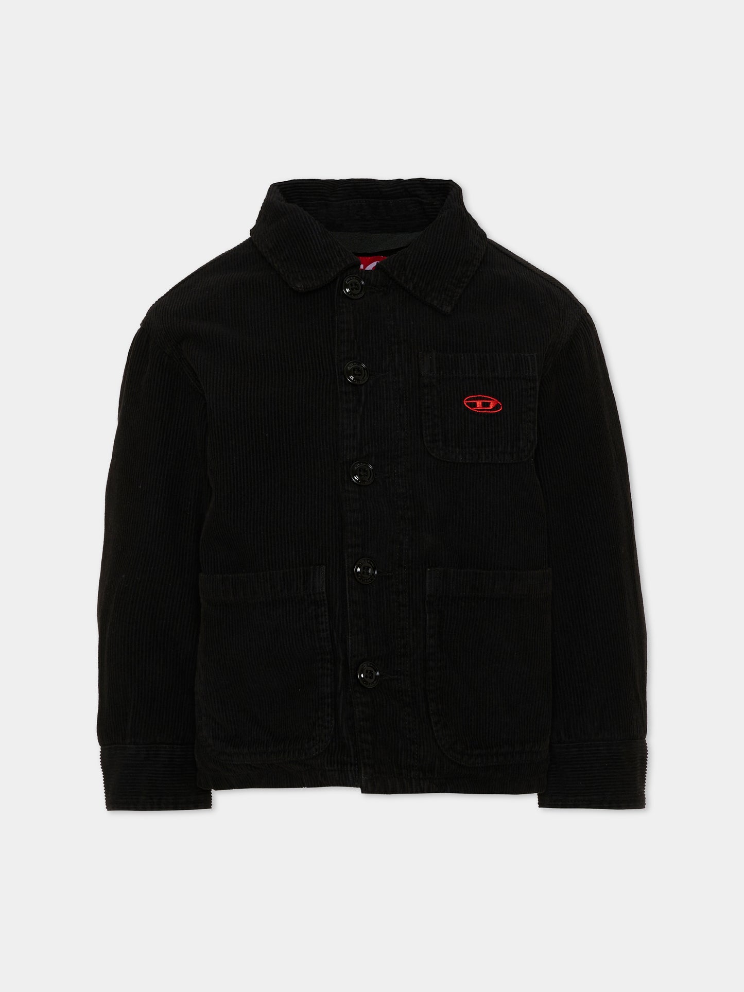 Giubbotto nero per bambino con logo D,Diesel,J02978 KXBVA K900