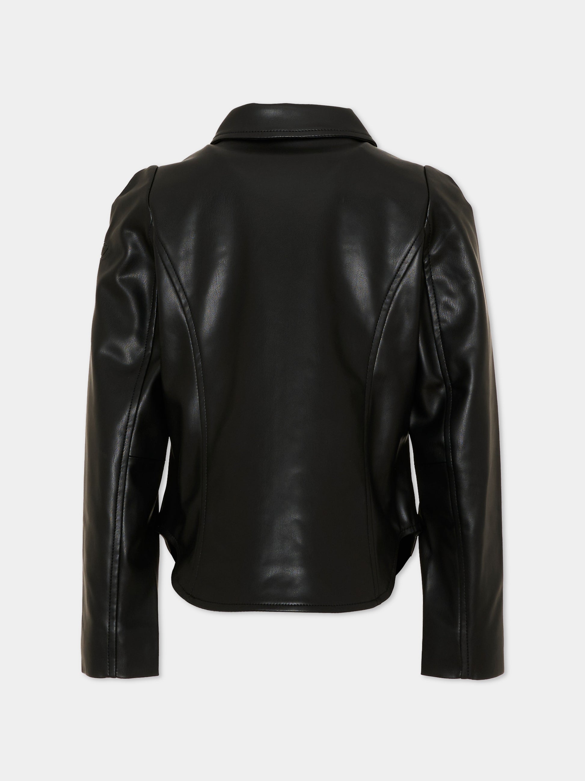 Giubbotto nero per bambina con logo,Diesel,J03005 KXB9D K900