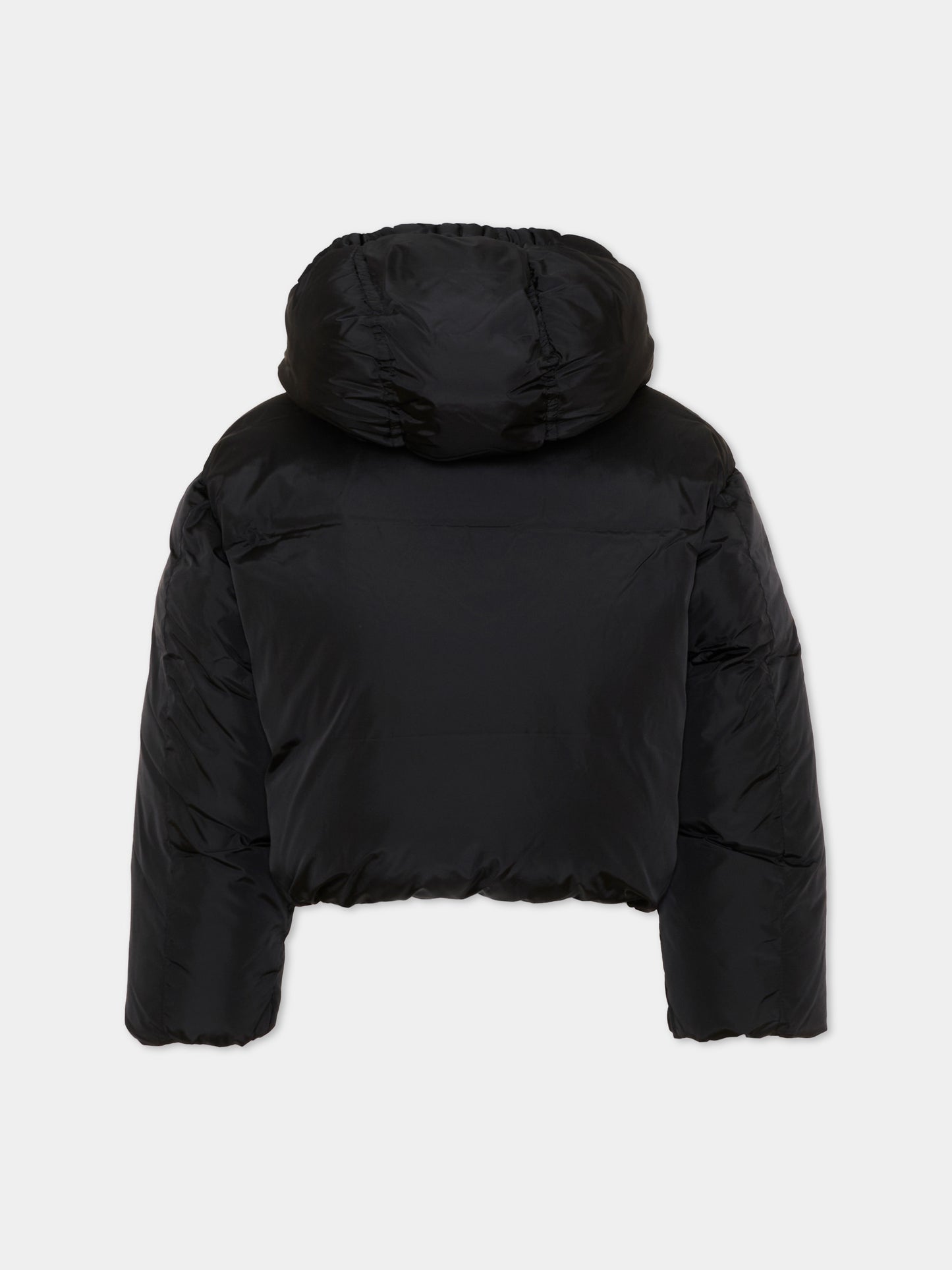 Piumino nero per bambina con cappuccio,Diesel,J03016 KXBVC K900