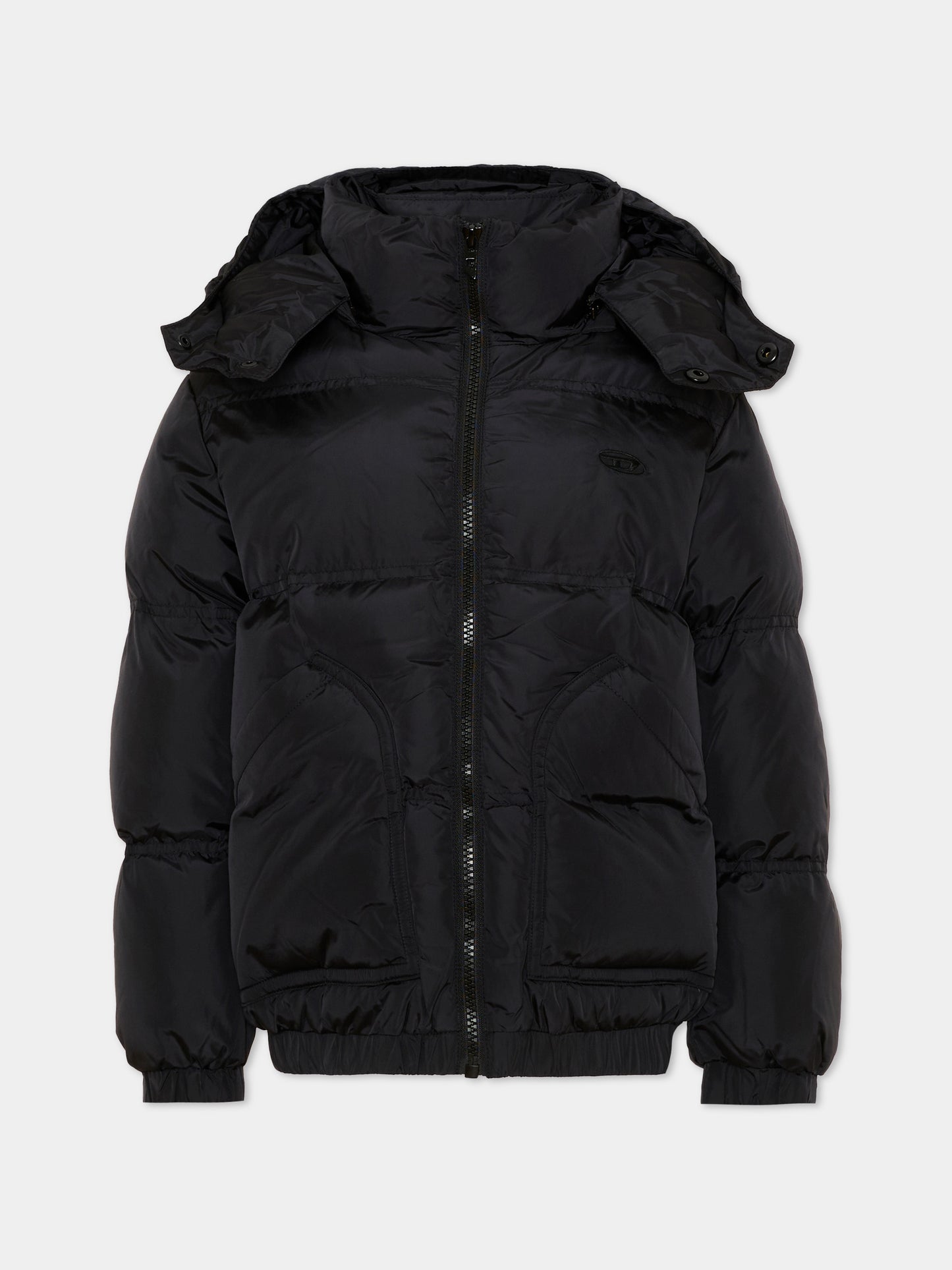 Piumino nero per bambini con cappuccio,Diesel,J03025 KXBVC K900