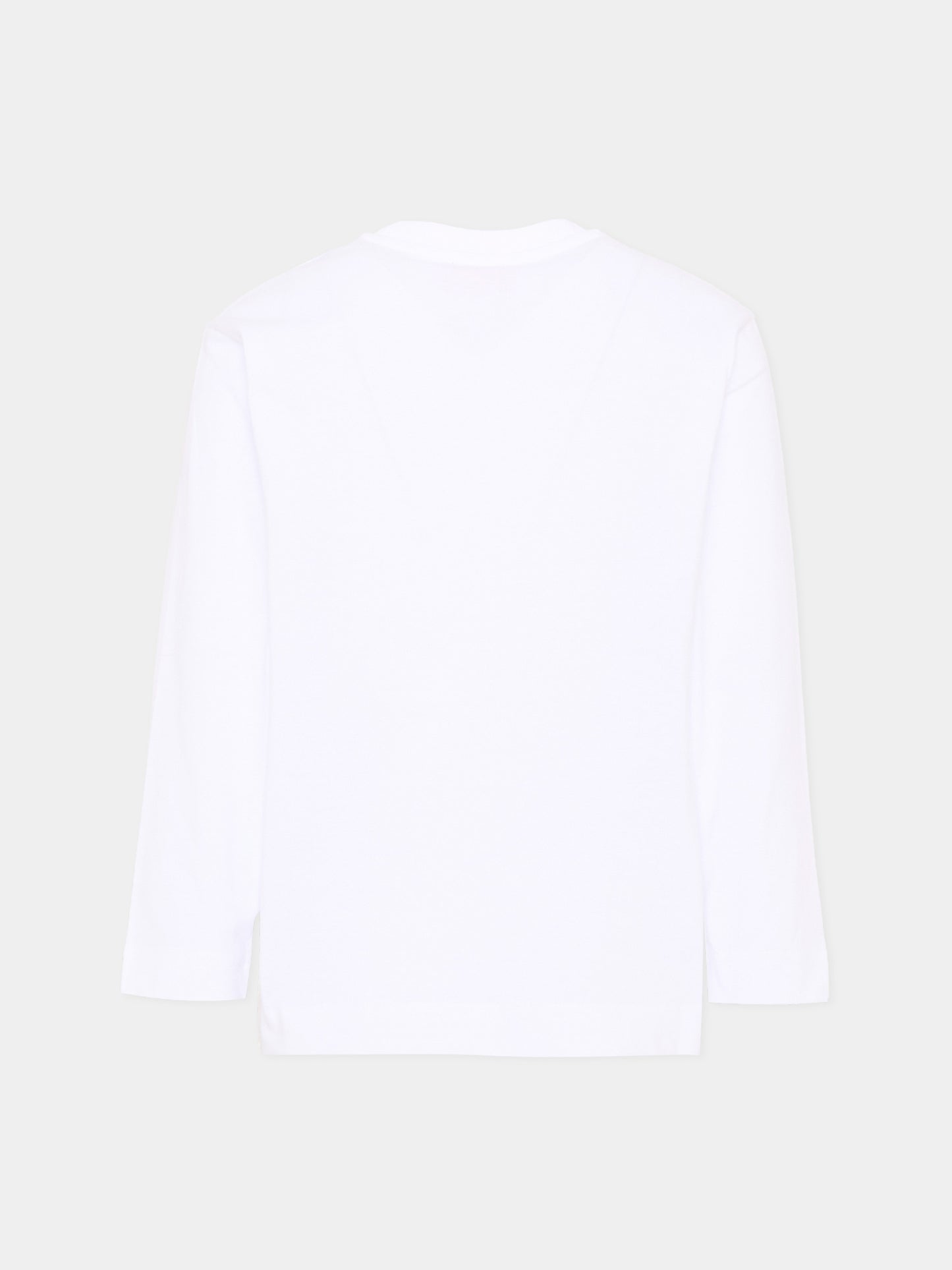 T-Shirt a manica lunga bianca per bambini con logo,Diesel,J03037 0GRAI K100