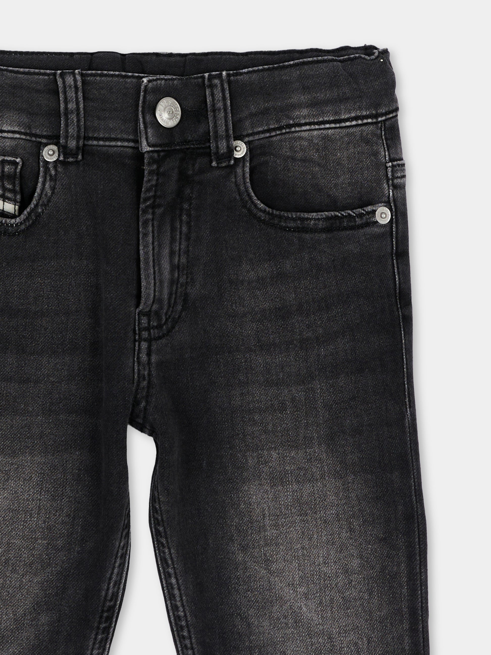 Jeans nero per neonati con logo,Diesel,K00322 KXBU4 K02