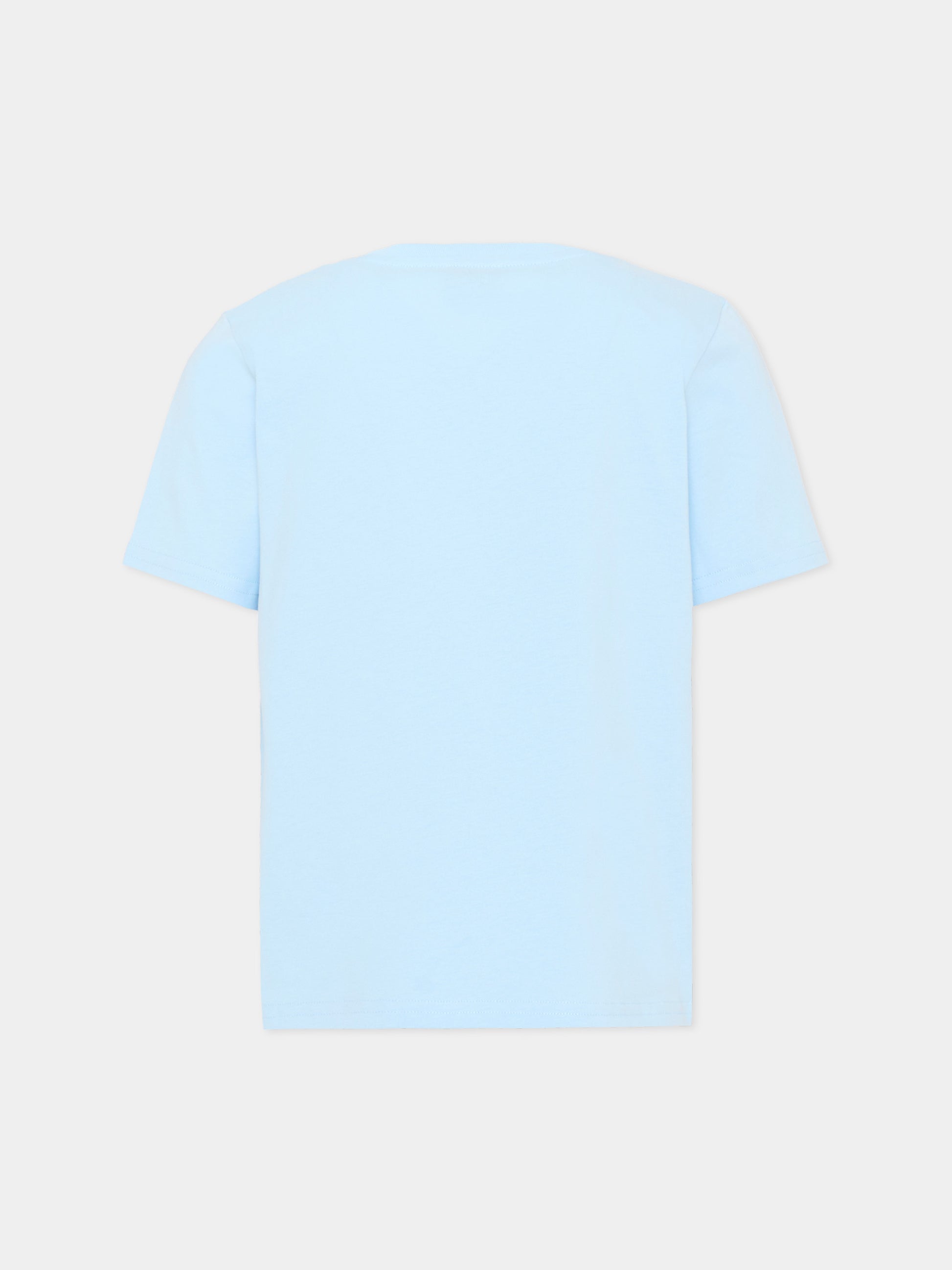 T-Shirt celeste per bambini con logo,Casablanca,K PF26 JTS 038 02