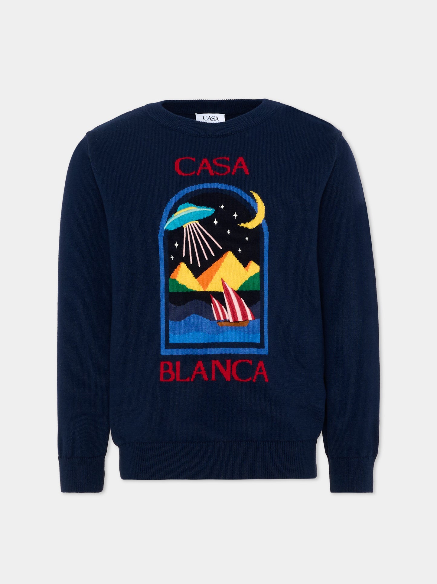 Maglione blu per bambino con ricamo