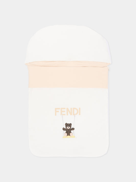 Sacco nanna avorio Fendi Bear per neonati,Fendi Kids,BUJ342 ST8 F0TU9