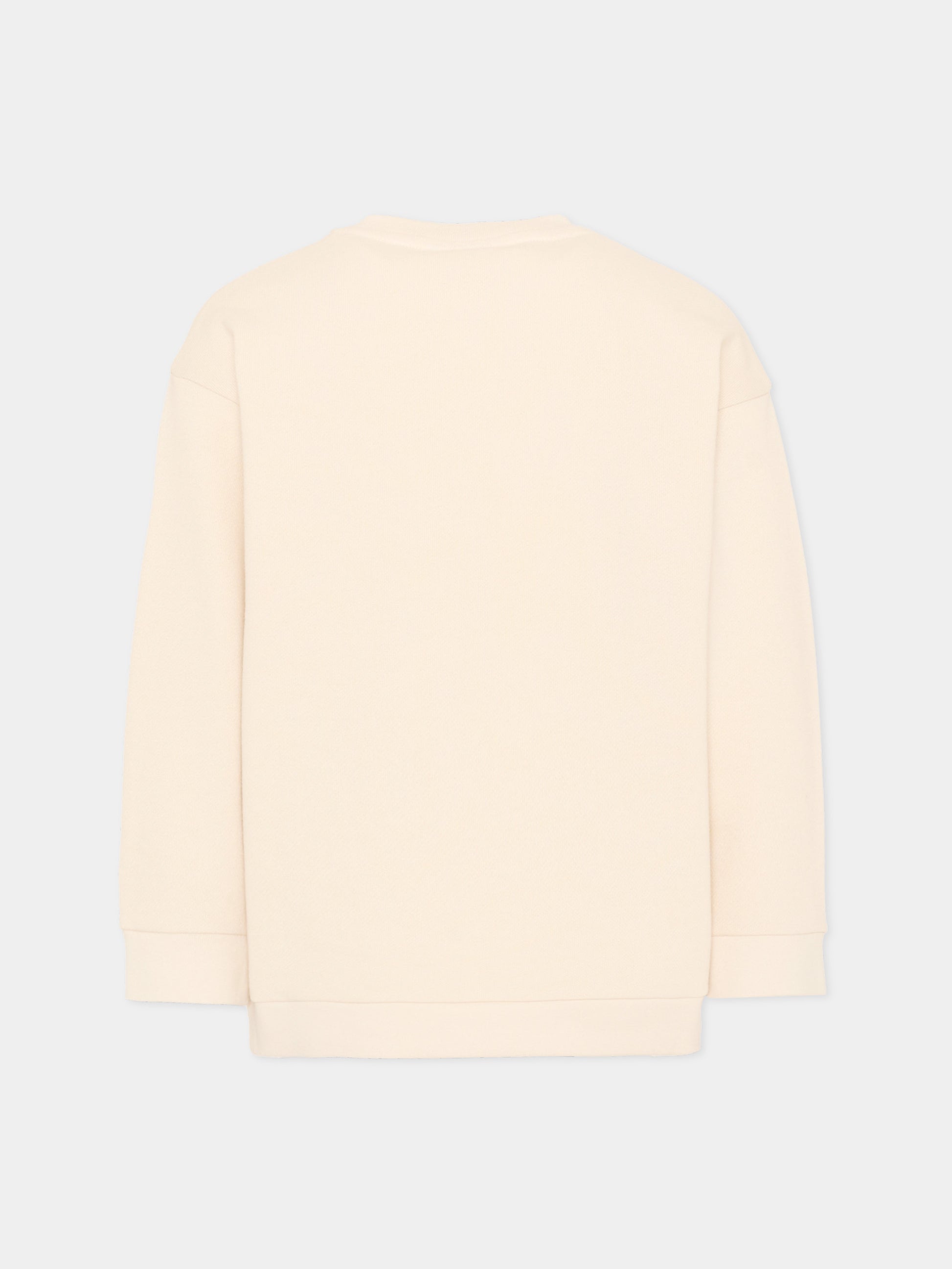 Felpa beige per bambini,Fendi Kids,JUH114 5V0 F0XW5