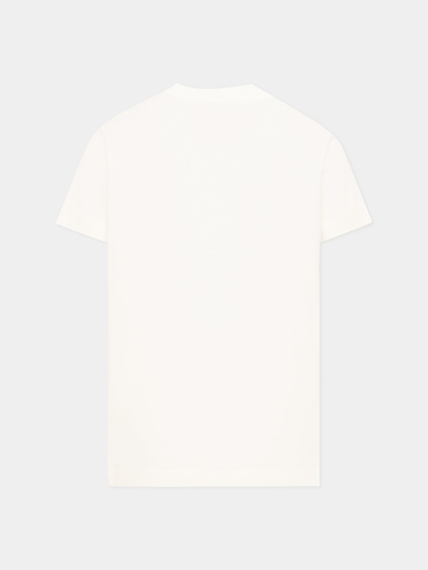 T-Shirt avorio per bambini con logo,Fendi Kids,JUI212 AY8D F1PEY