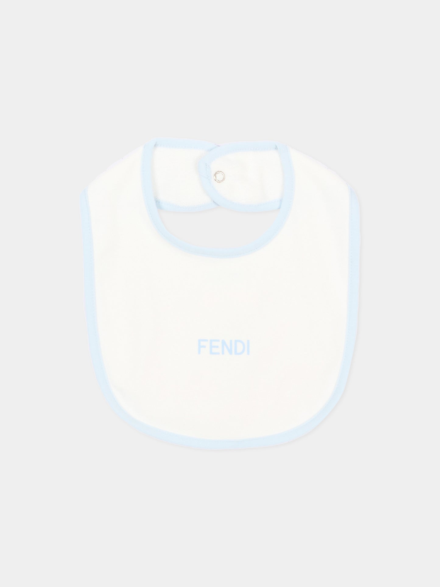Set tutina azzurra Fendi Bear per neonato,Fendi Kids,BUK167 ST8 F19J4