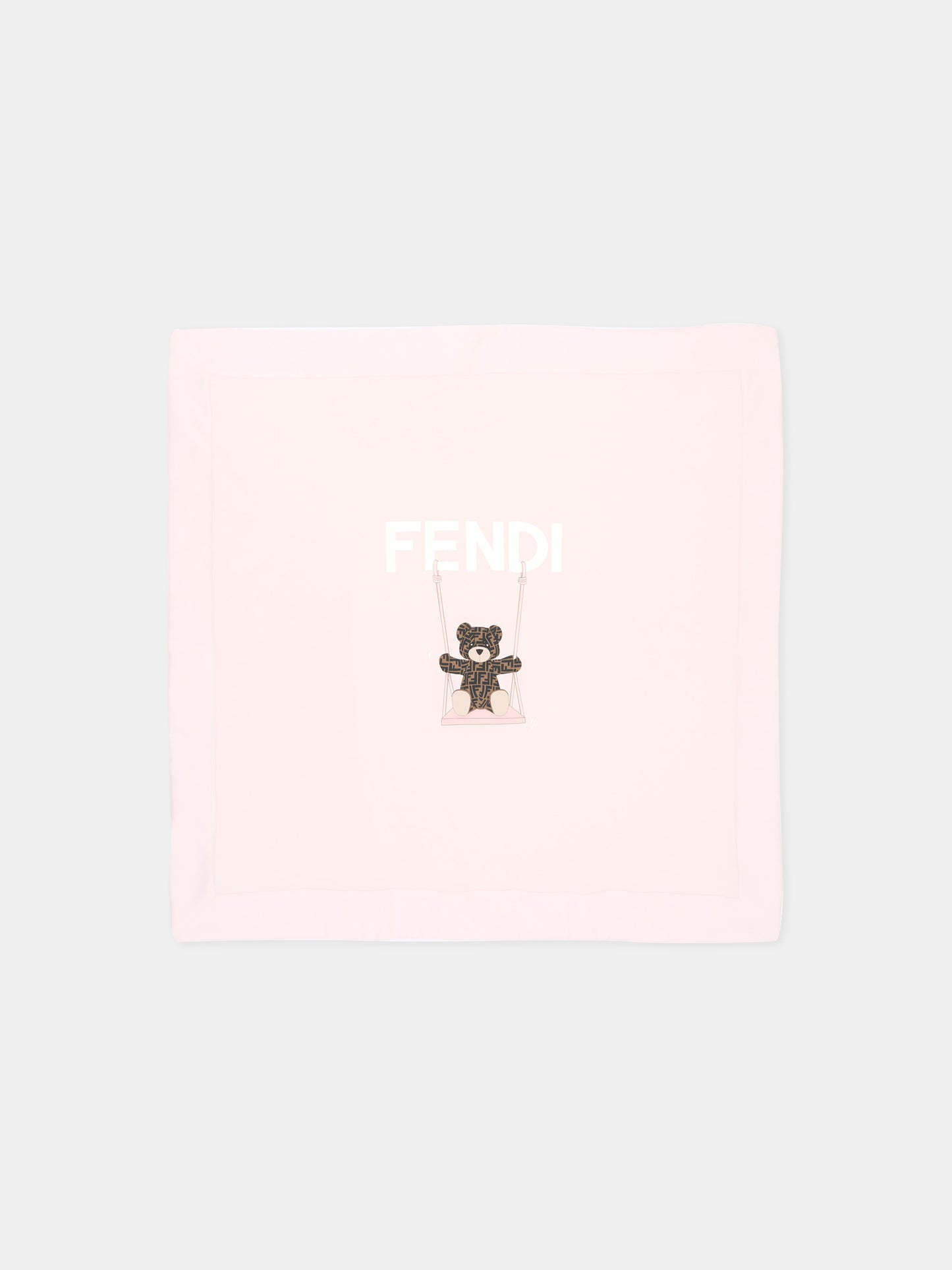 Coperta rosa Fendi Bear per neonata,Fendi Kids,BUJ339 ST8 F0C11