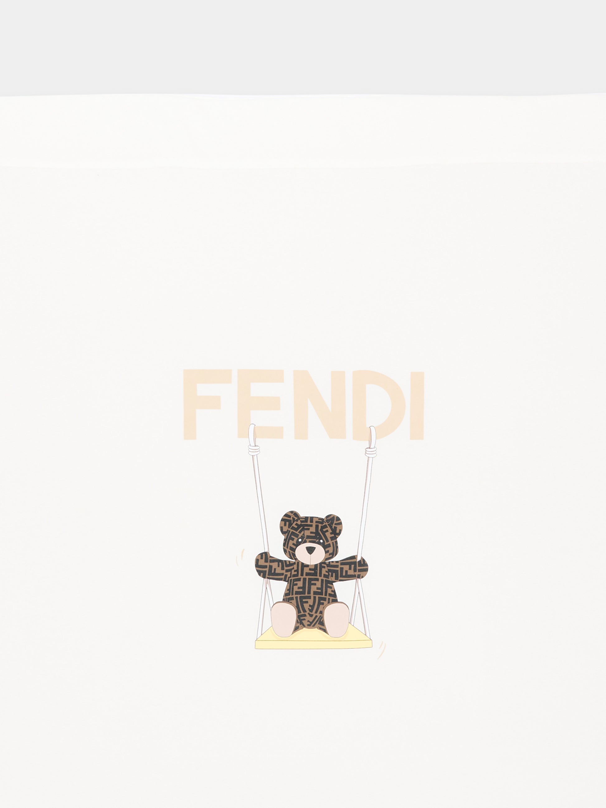 Coperta avorio Fendi Bear per neonati,Fendi Kids,BUJ339 ST8 F0TU9