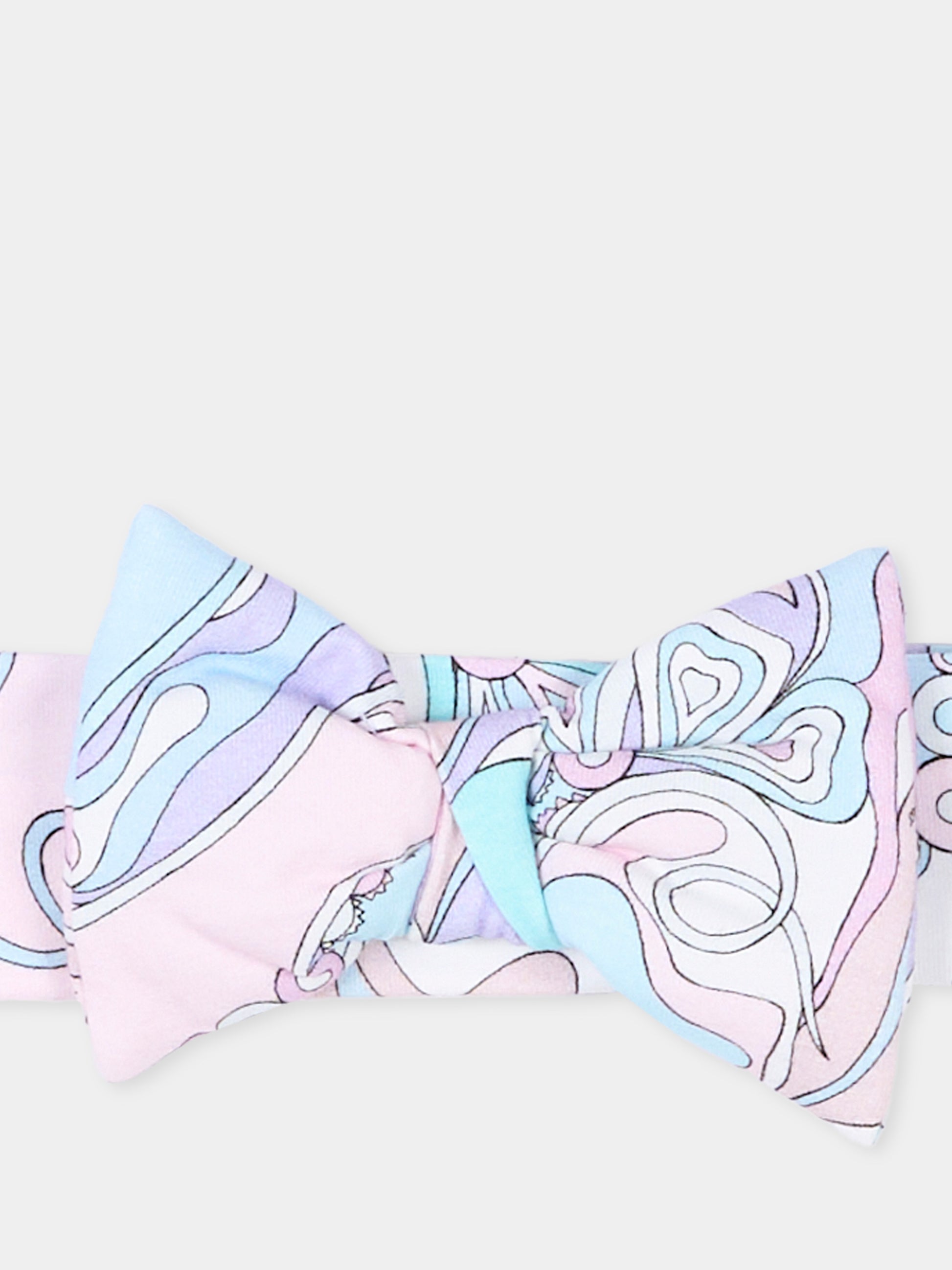 Fascia multicolor per neonata con fiocco,Emilio Pucci Junior,PZ0024 Z3344 51SCE
