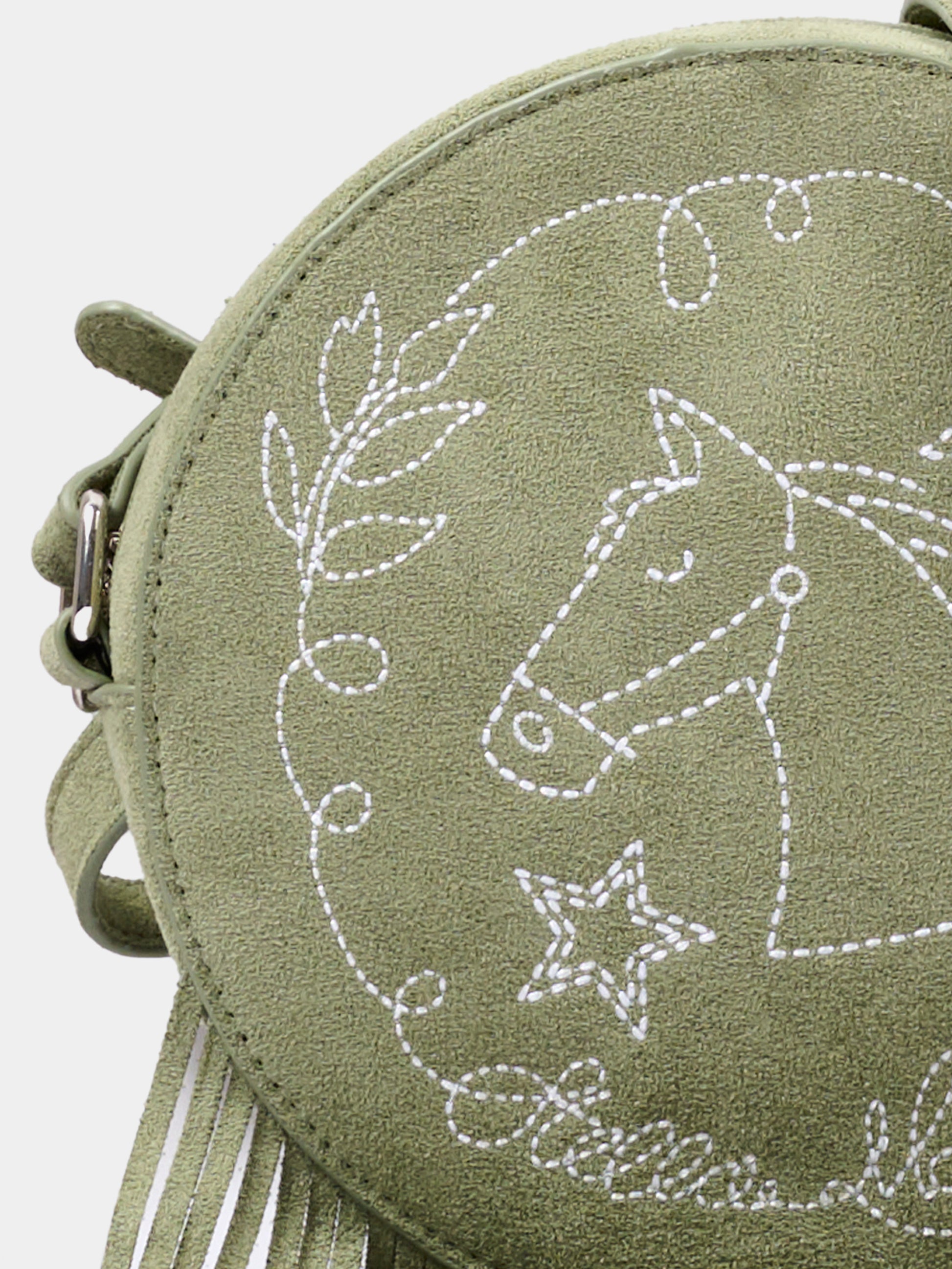 Borsa verde per bambina con frange,Stella Mccartney Kids,TZ0A68 Z4048 70G