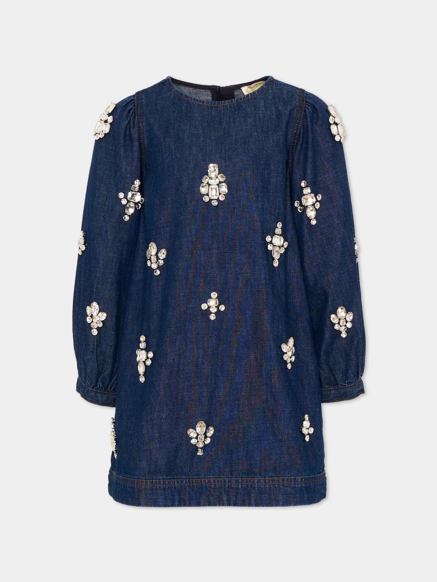 Vestito denim per bambina con applicazioni,Stella Mccartney Kids,TZ1D20 Z0746 620