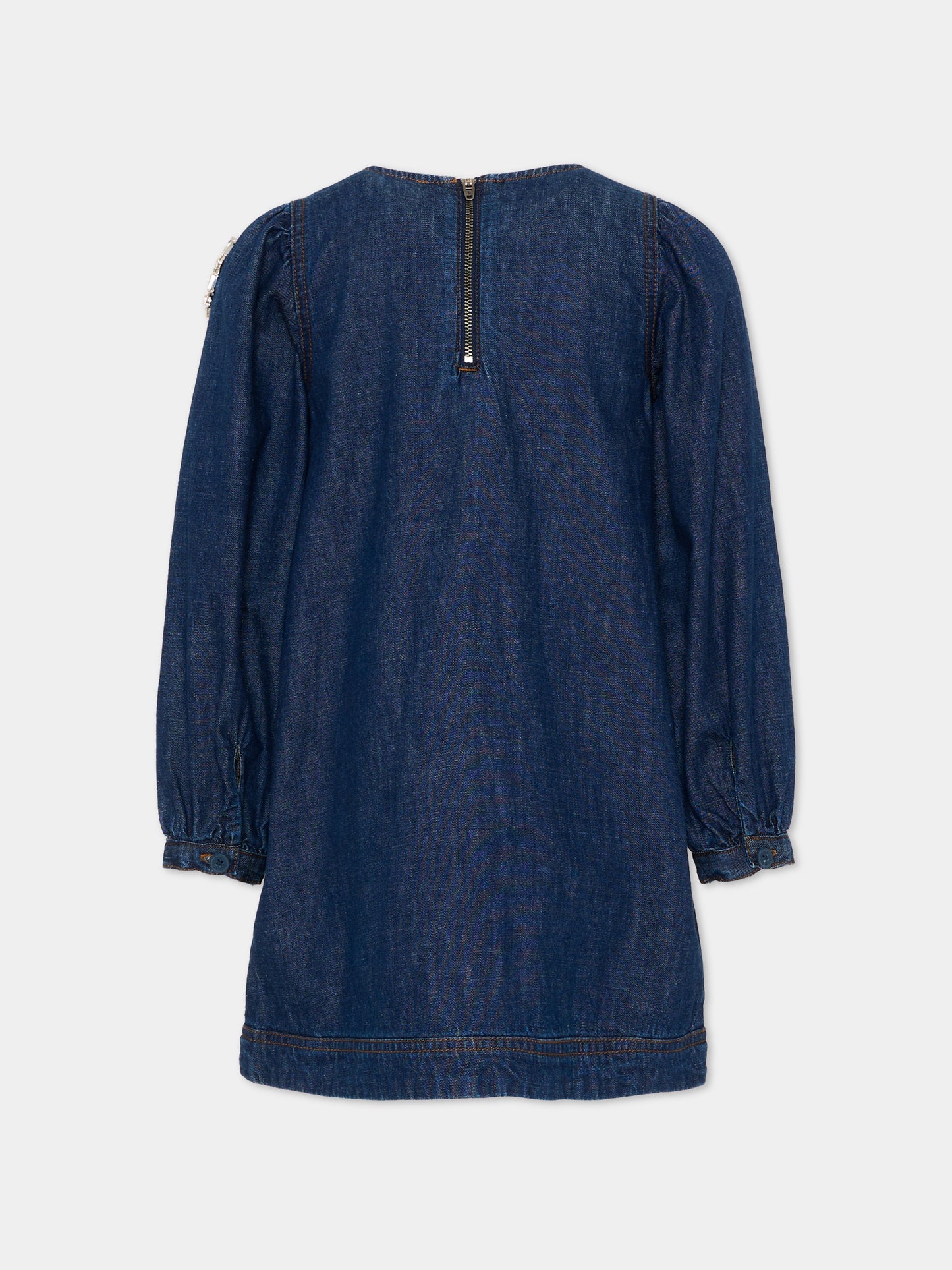 Vestito denim per bambina con applicazioni,Stella Mccartney Kids,TZ1D20 Z0746 620