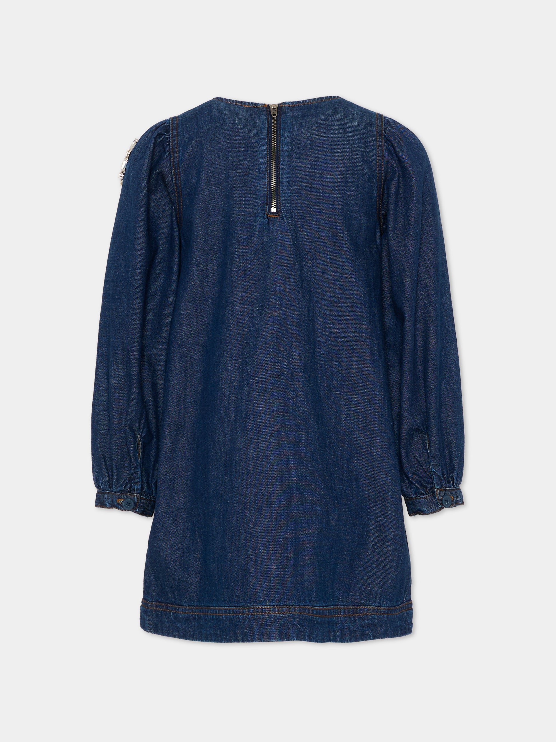 Vestito denim per bambina con applicazioni,Stella Mccartney Kids,TZ1D20 Z0746 620